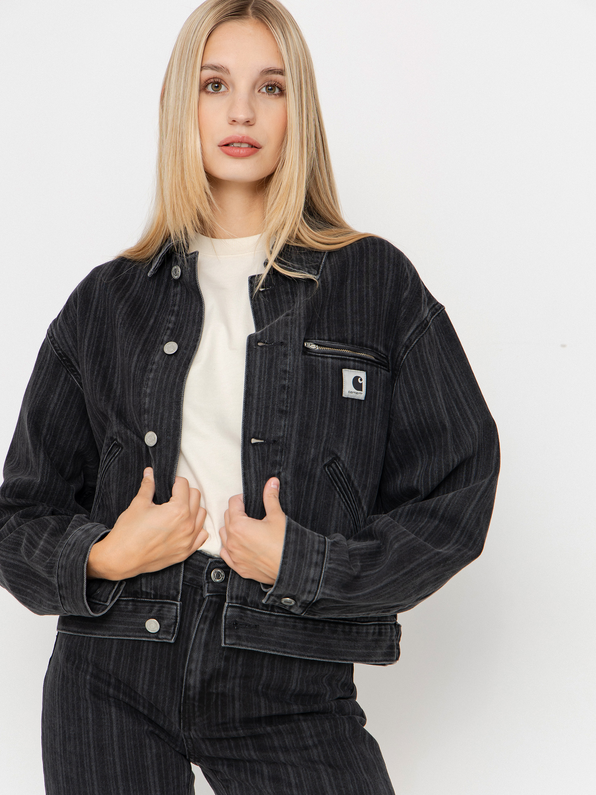 Carhartt WIP Rylan Wmn Dzseki (rylan stripe/black/stone washed)
