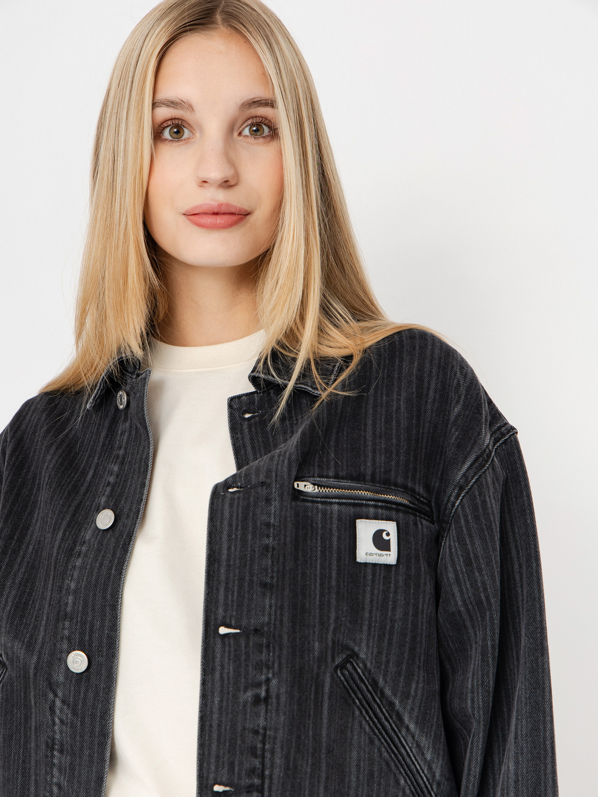 Carhartt WIP Rylan Wmn Dzseki (rylan stripe/black/stone washed)