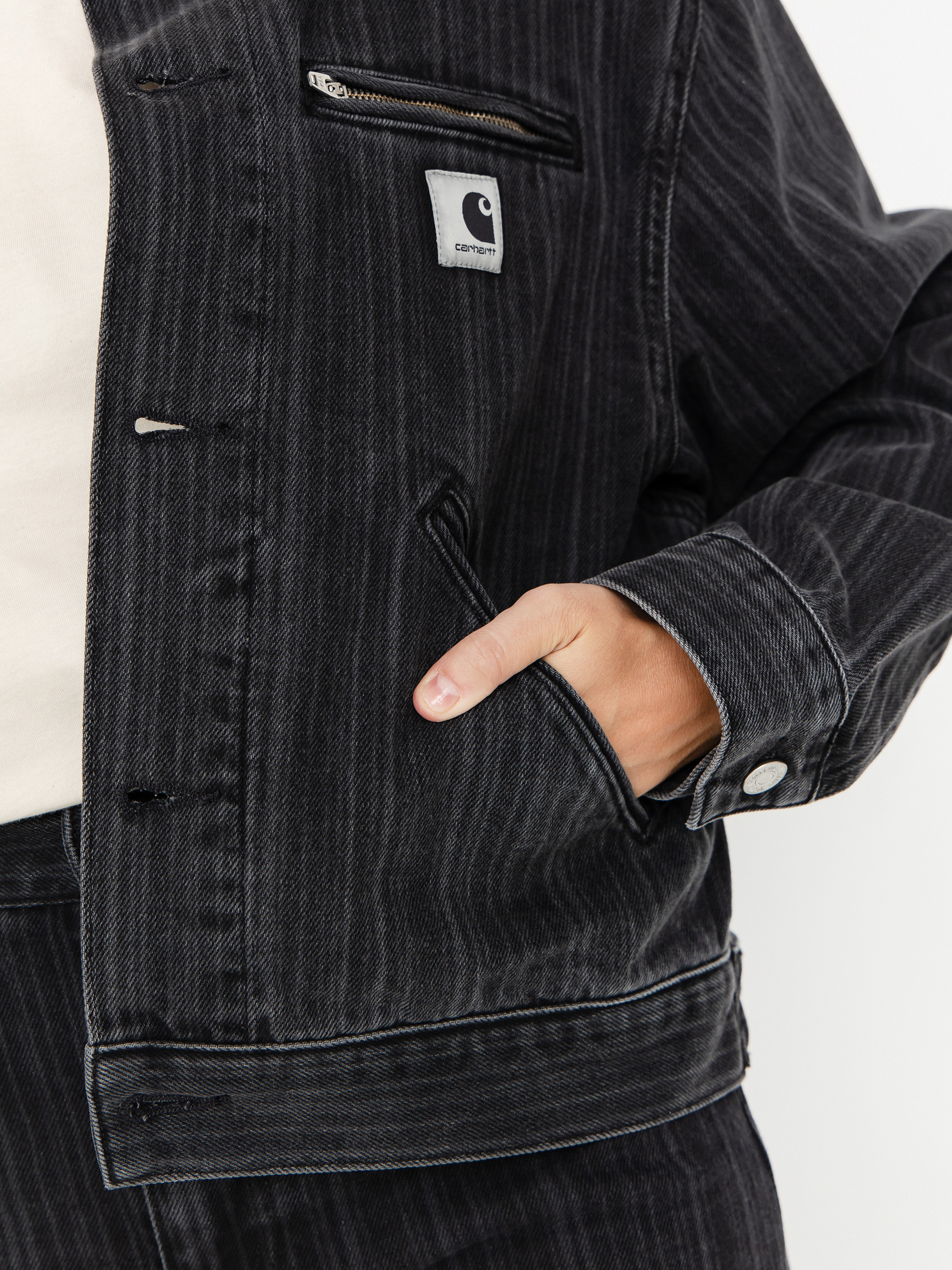 Carhartt WIP Rylan Wmn Dzseki (rylan stripe/black/stone washed)