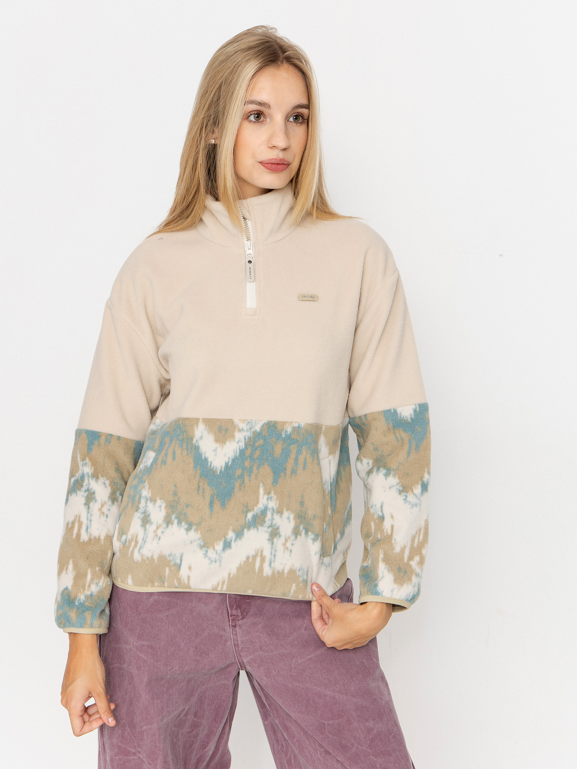 Iriedaily Half Indi Troyer Wmn Polár pulóver (khaki grey)