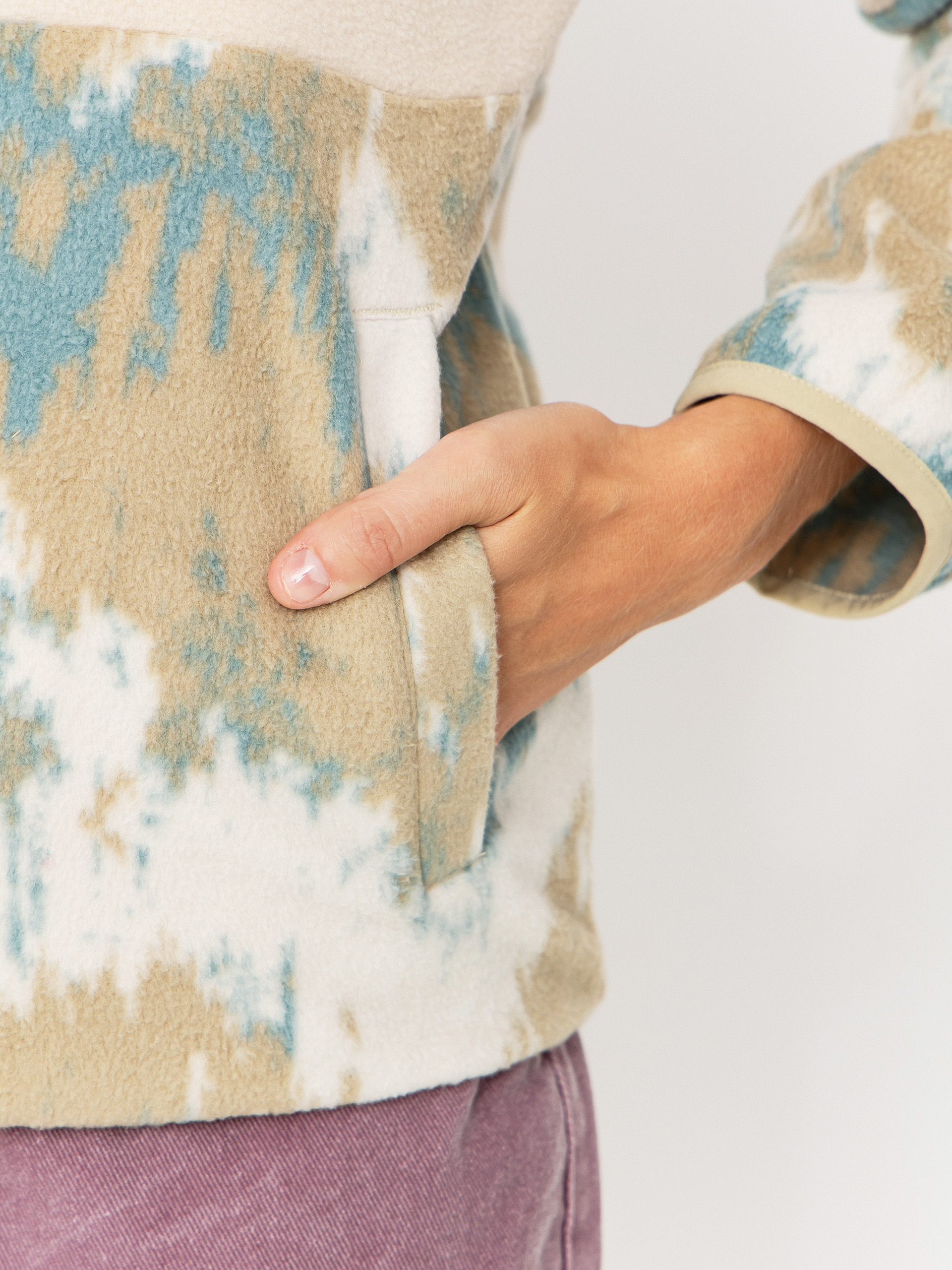 Női Iriedaily Half Indi Troyer Polár pulóver (khaki grey)