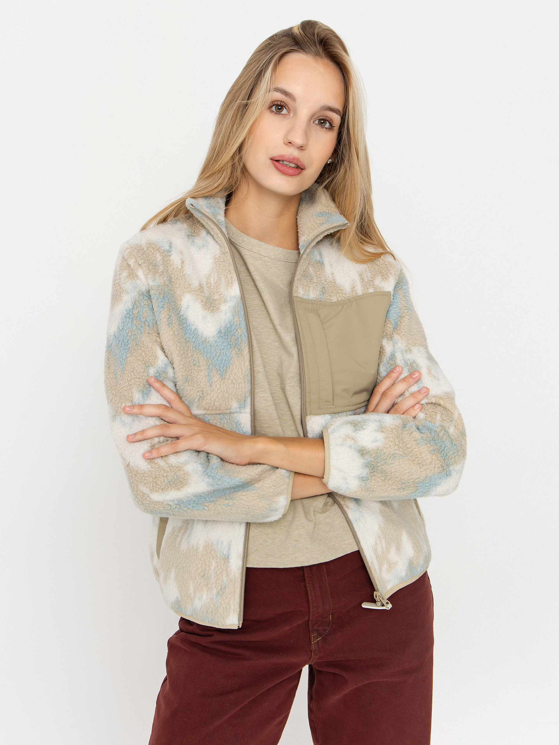 Iriedaily Arkta Teddy 2 Dzseki Wmn (khaki grey)