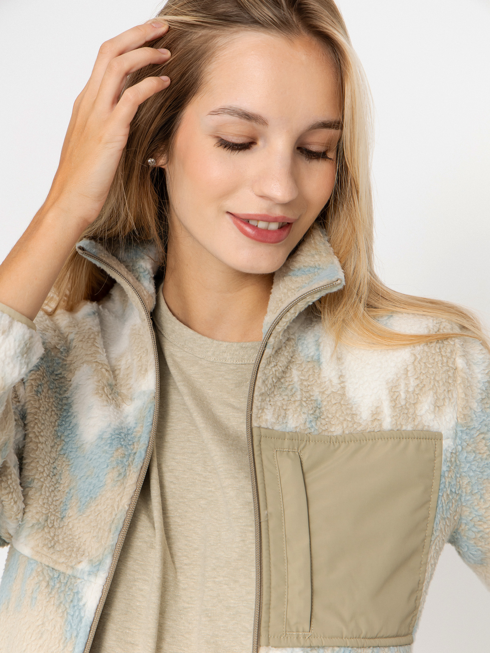 Iriedaily Arkta Teddy 2 Wmn Dzseki (khaki grey)