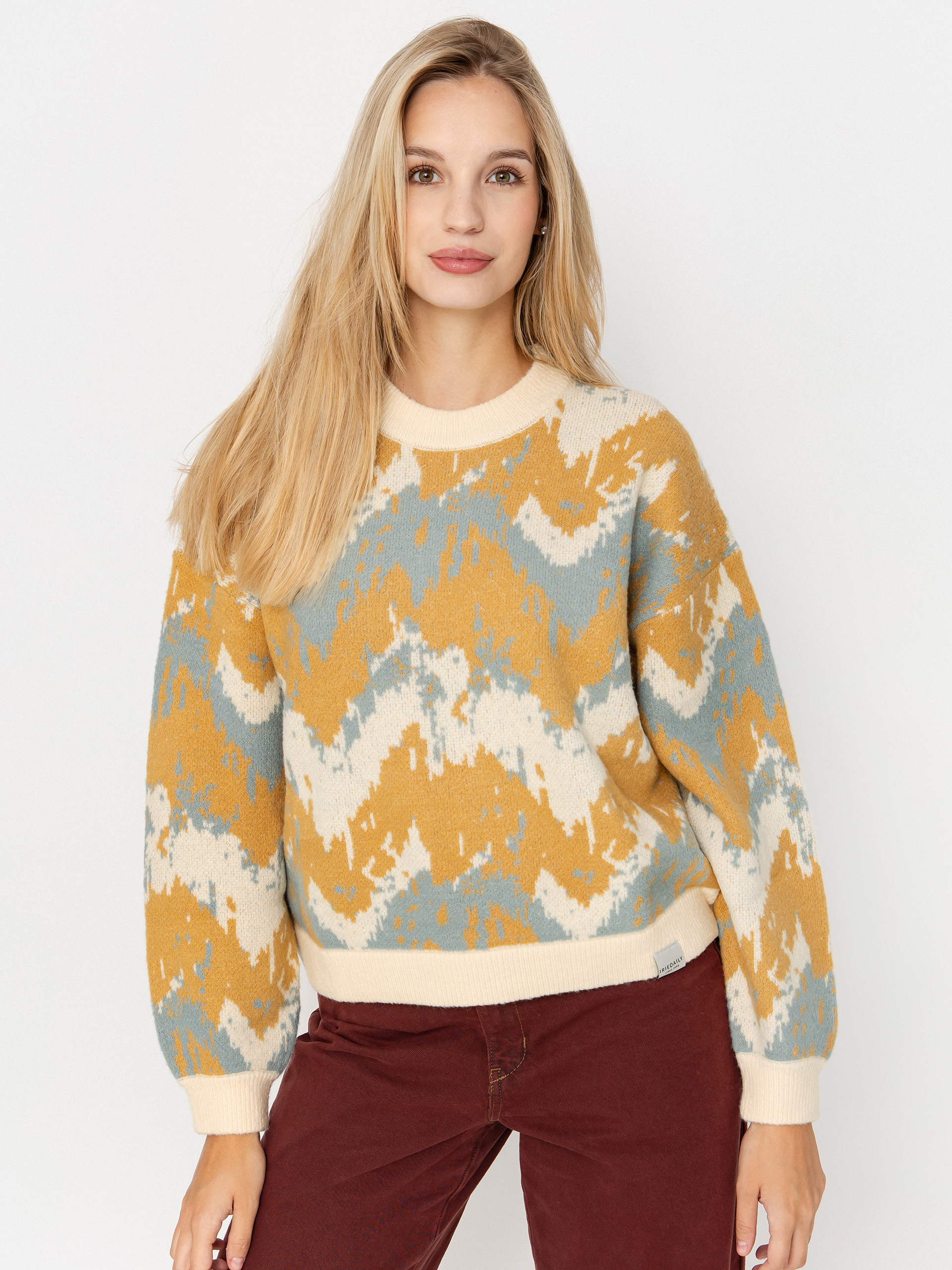 Iriedaily Boxy Fluff Pulóver Wmn (khaki grey)