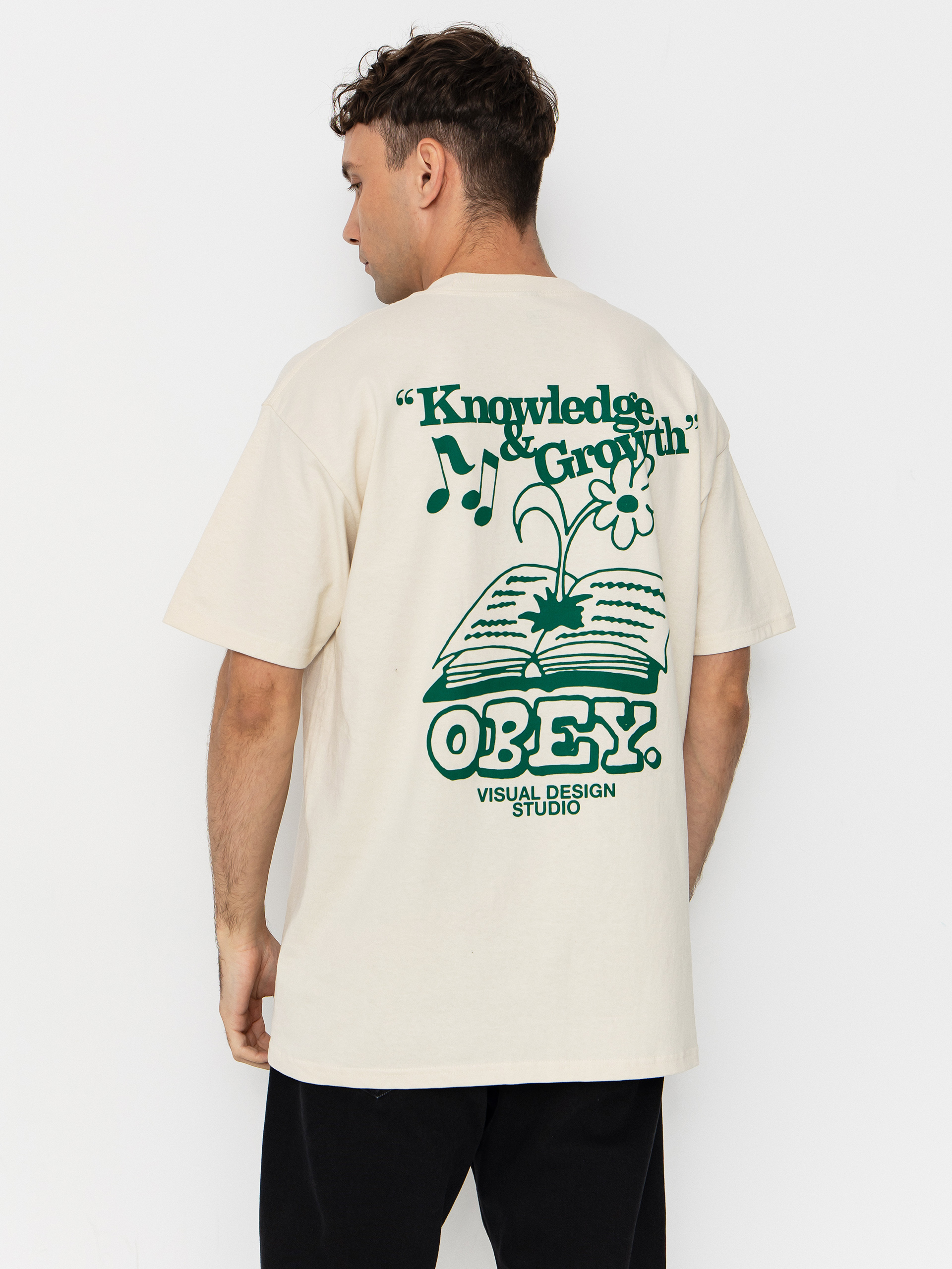 OBEY Obey Knowledge & Growth Póló (cream)