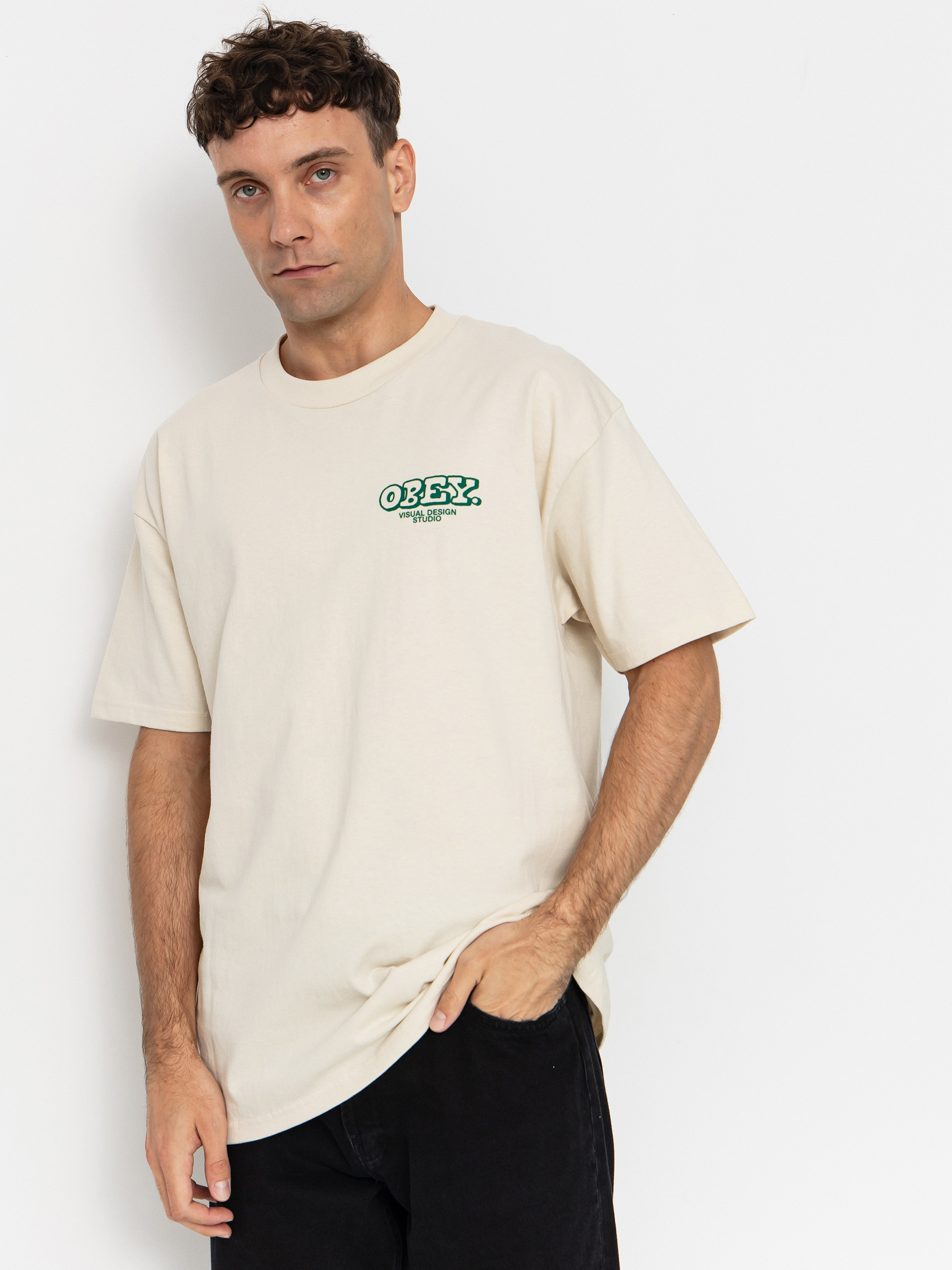 OBEY Obey Knowledge & Growth Póló (cream)