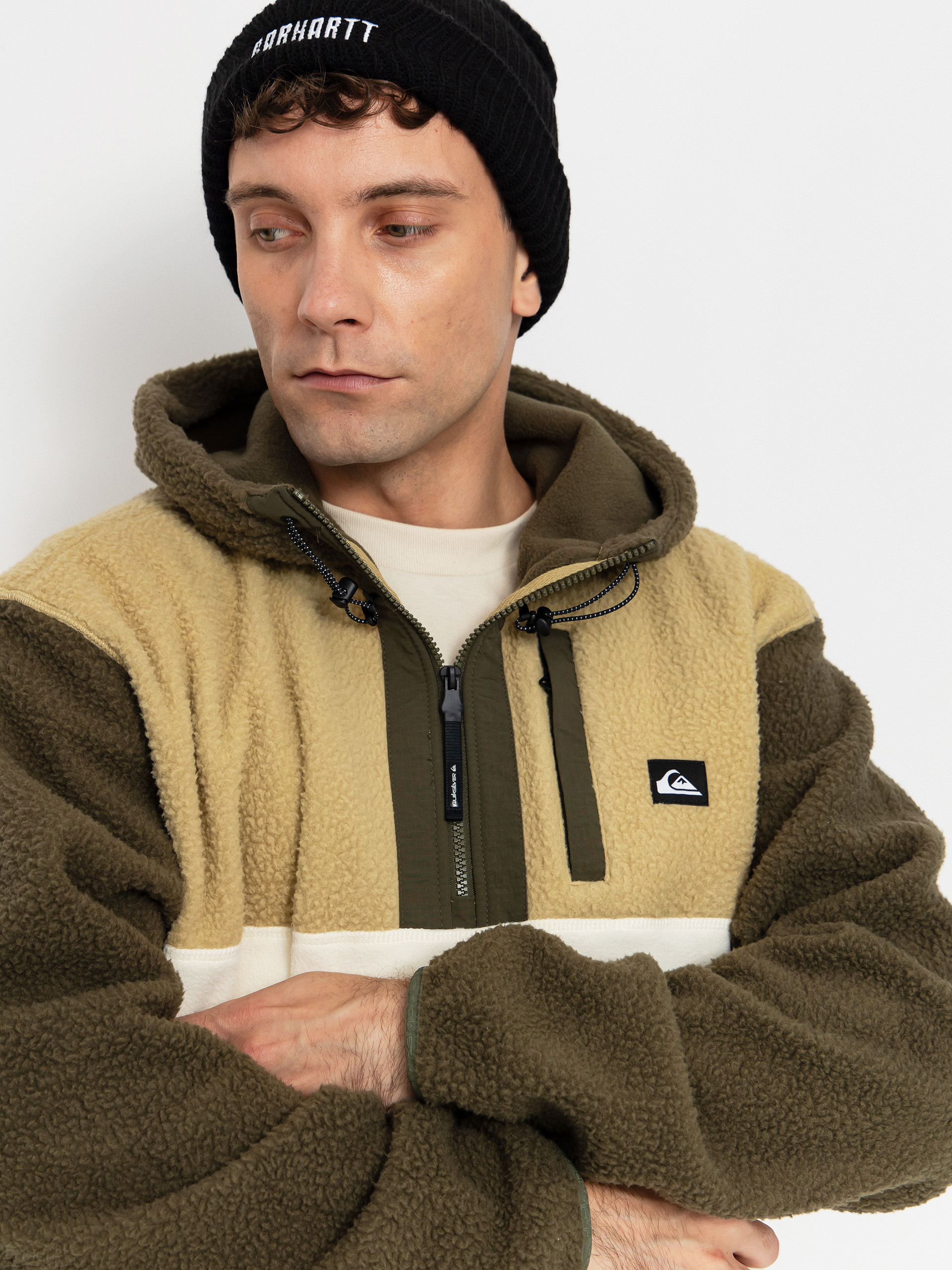 Férfi Polár pulóver Quiksilver Ocean View Mix Up Hoody (grape leaf)