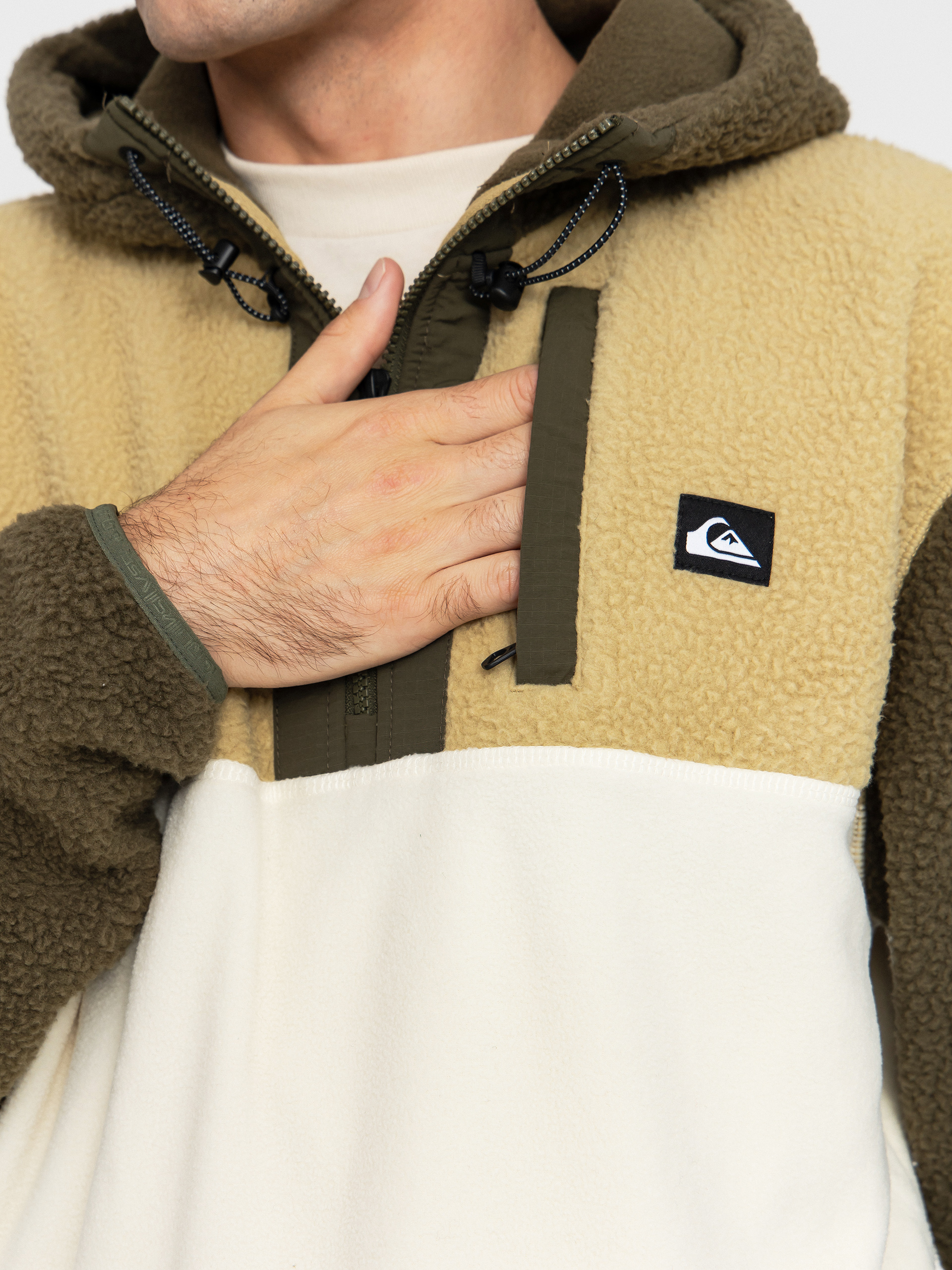 Férfi Polár pulóver Quiksilver Ocean View Mix Up Hoody (grape leaf)