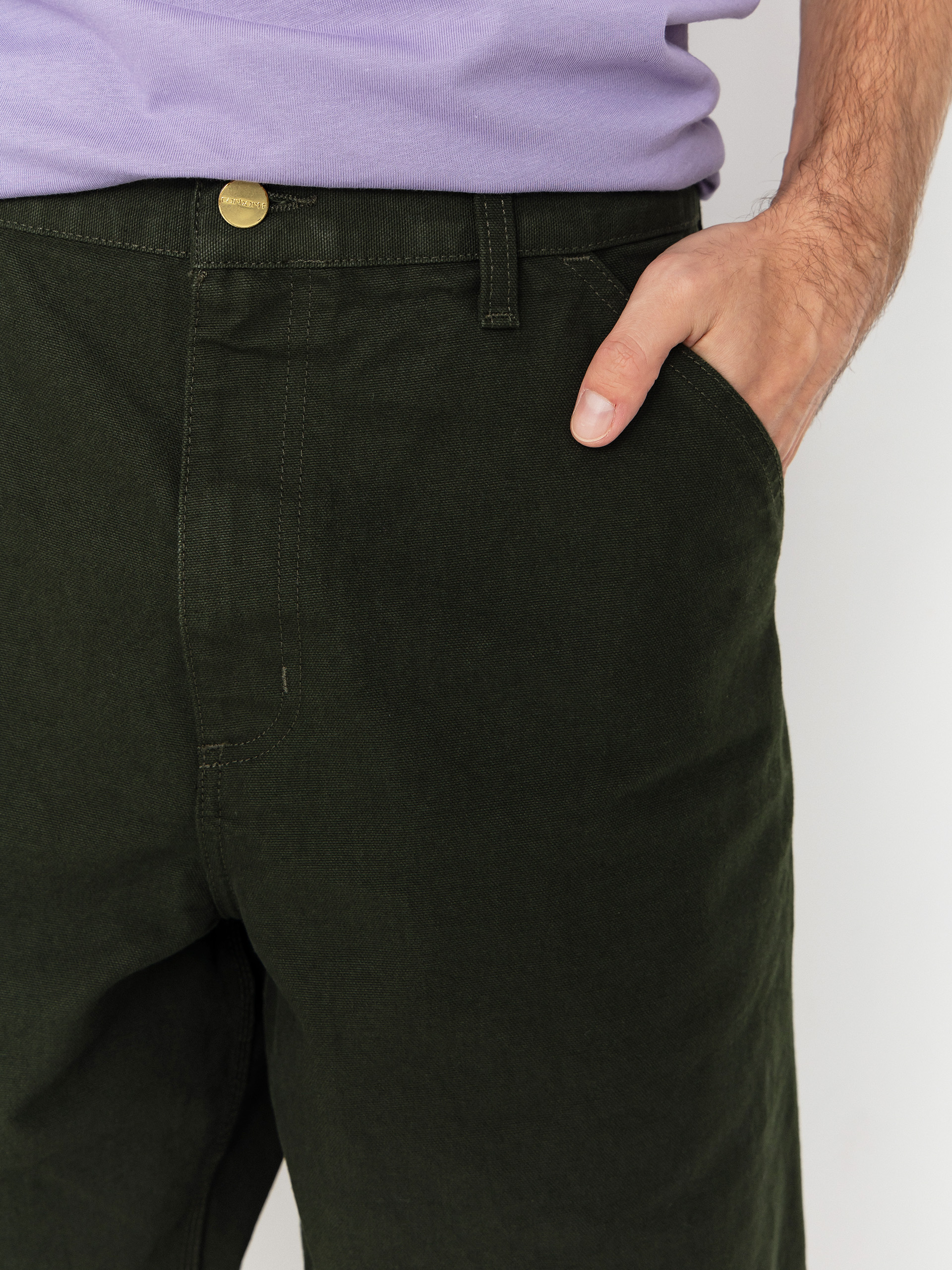 Carhartt WIP Single Knee Kisnadrág (olive/rinsed)