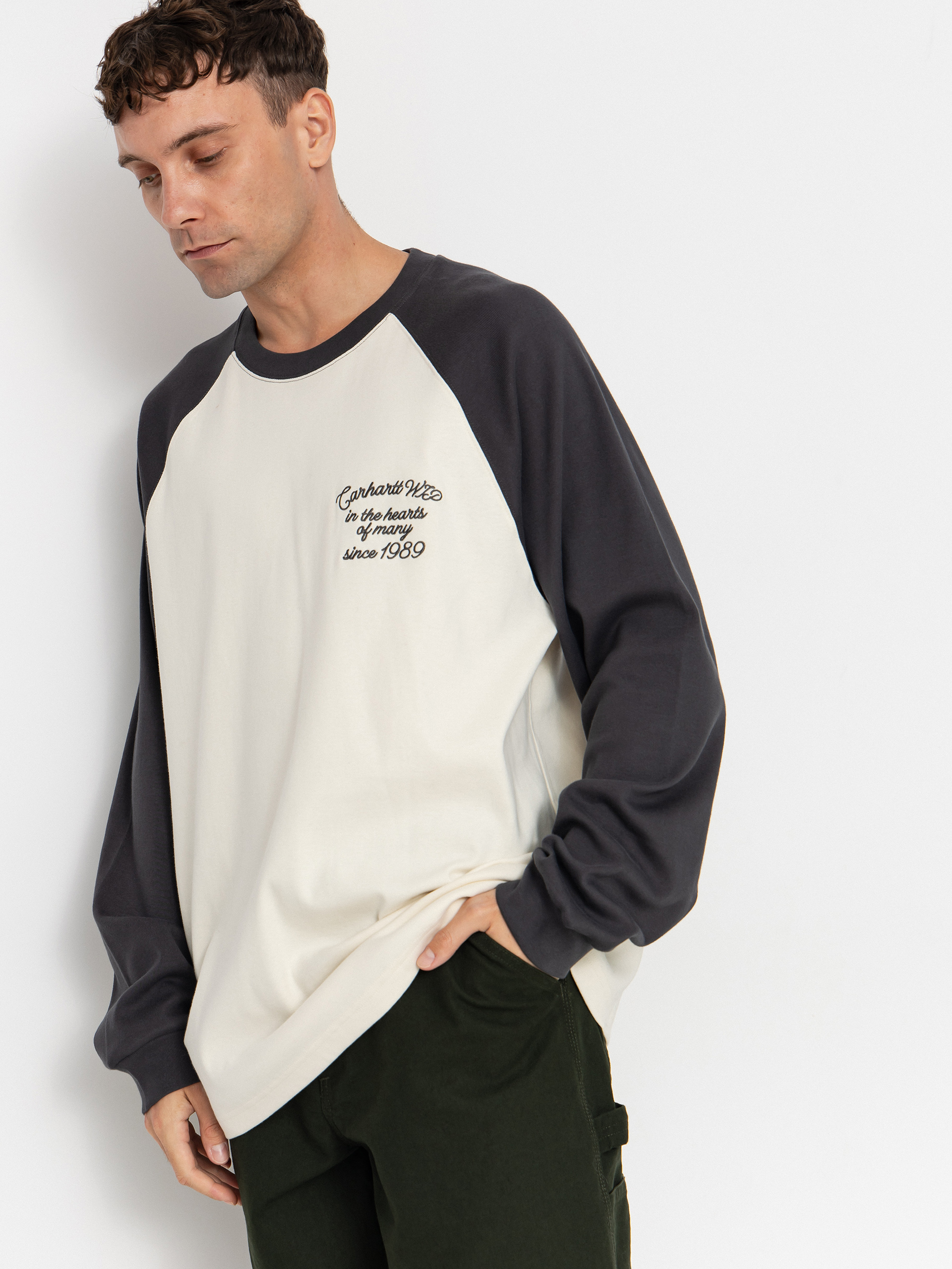 Hosszu00fa ujju00fa felsu0151 Carhartt WIP Alston (wax/graphite)