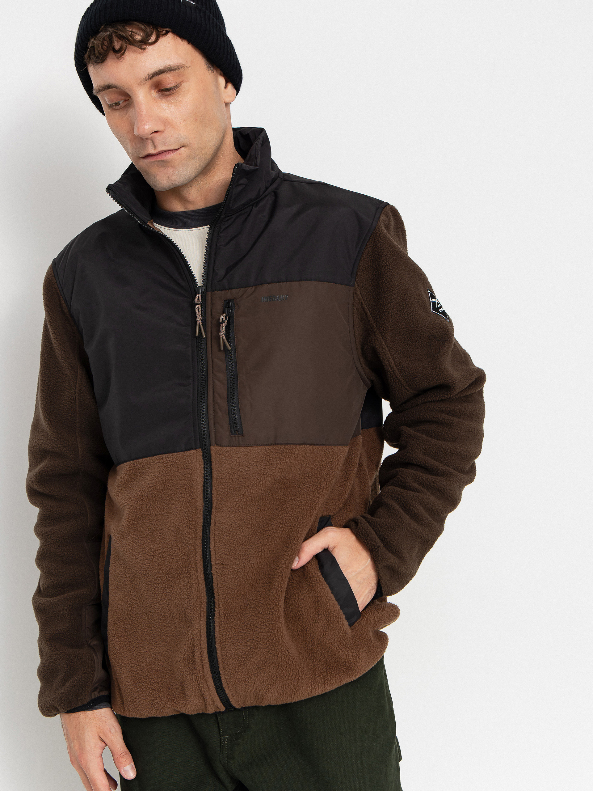 Iriedaily Auf Deck Fleece Dzseki (dark coffee)