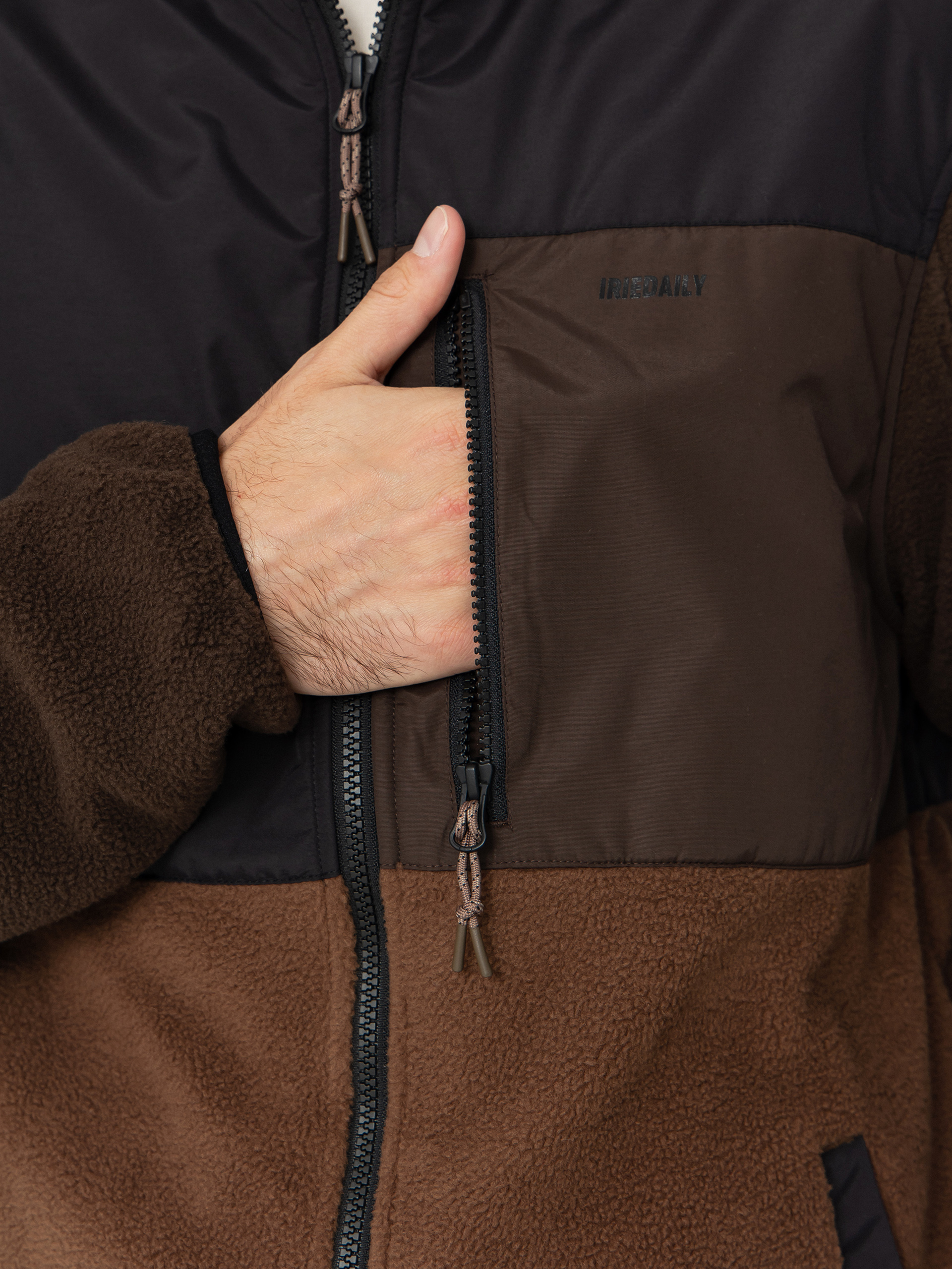 Iriedaily Auf Deck Fleece Dzseki (dark coffee)