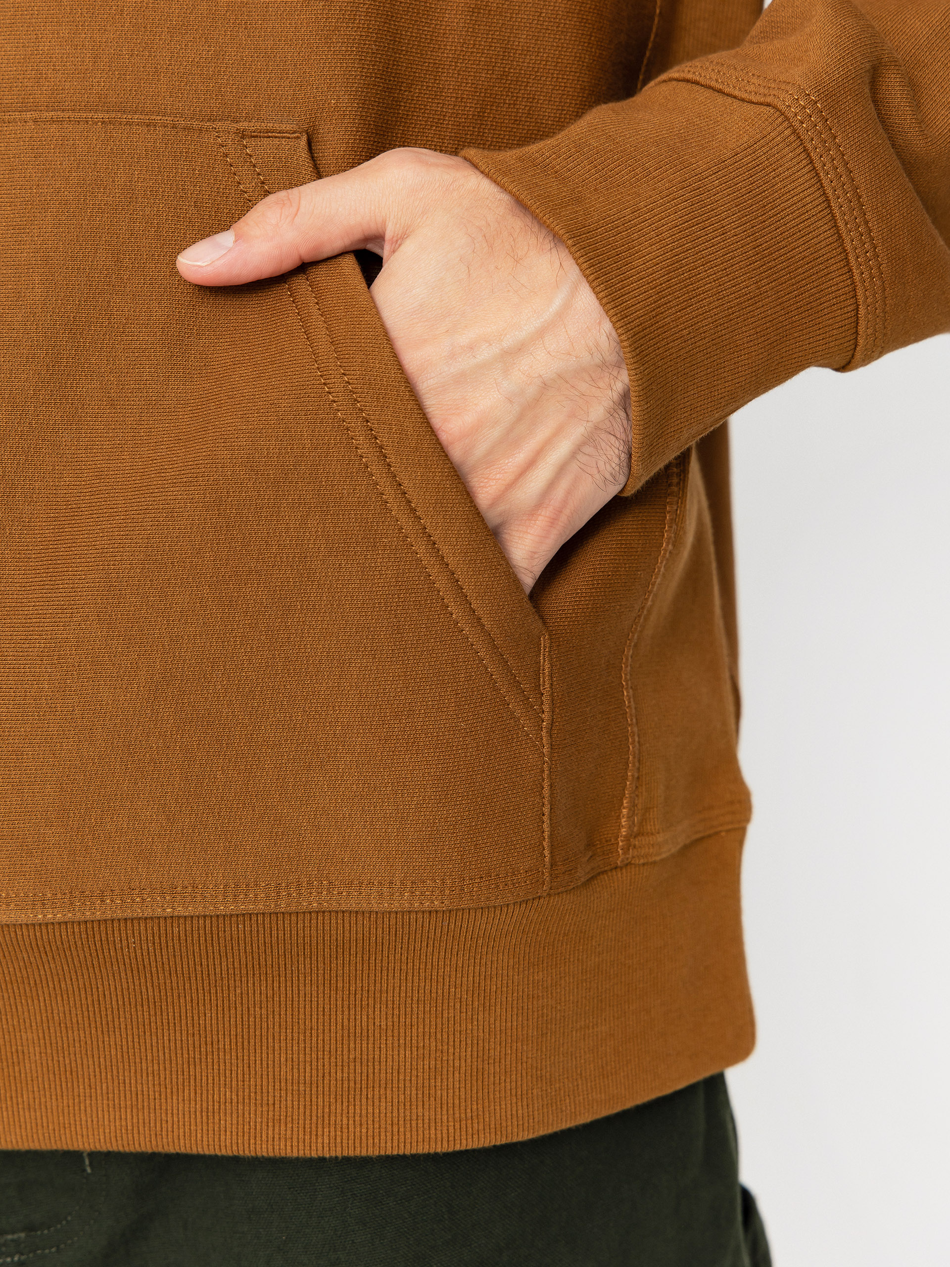 Kapucnis pulóver Carhartt WIP American Script HD (hamilton brown)