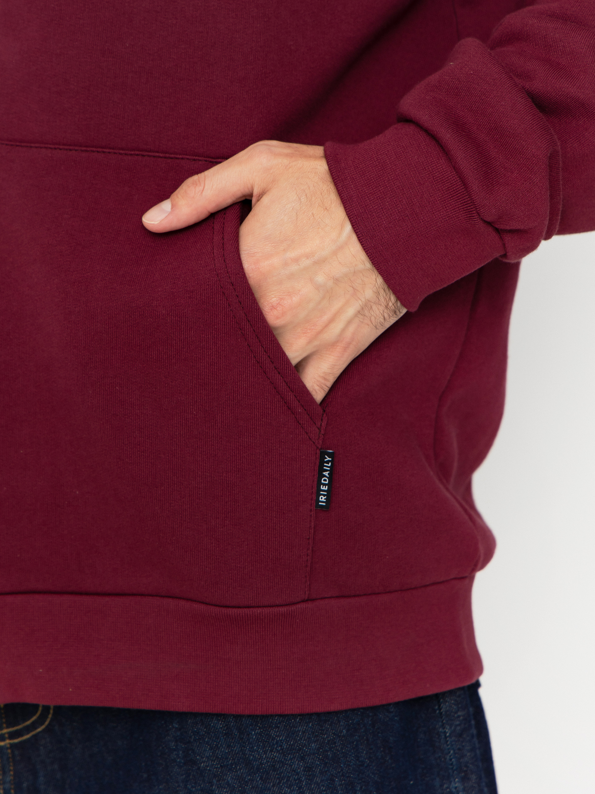Kapucnis pulóver Iriedaily Mini Flag 2 ZHD (wine)