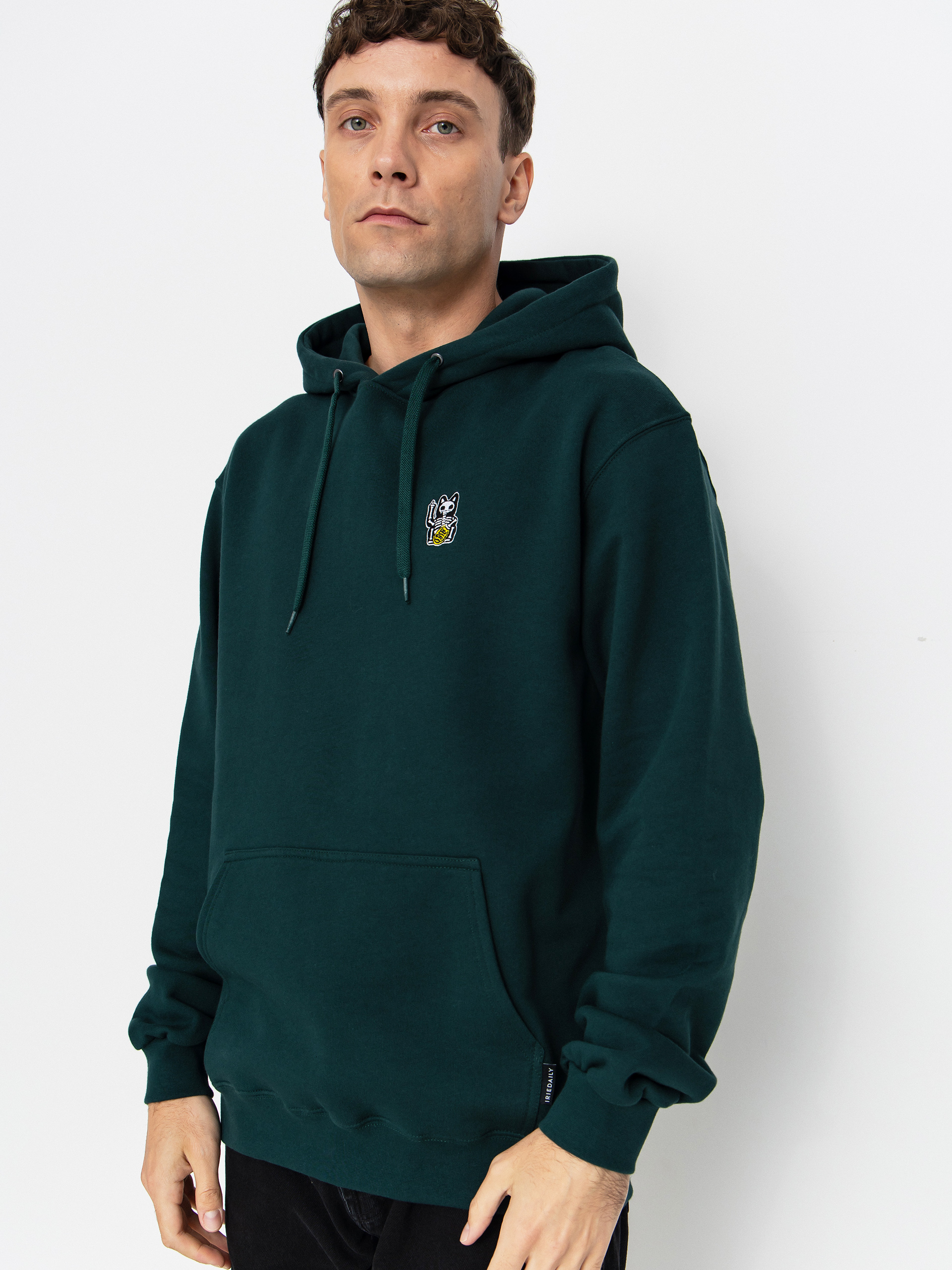 Kapucnis pulóver Iriedaily Bone Cat HD