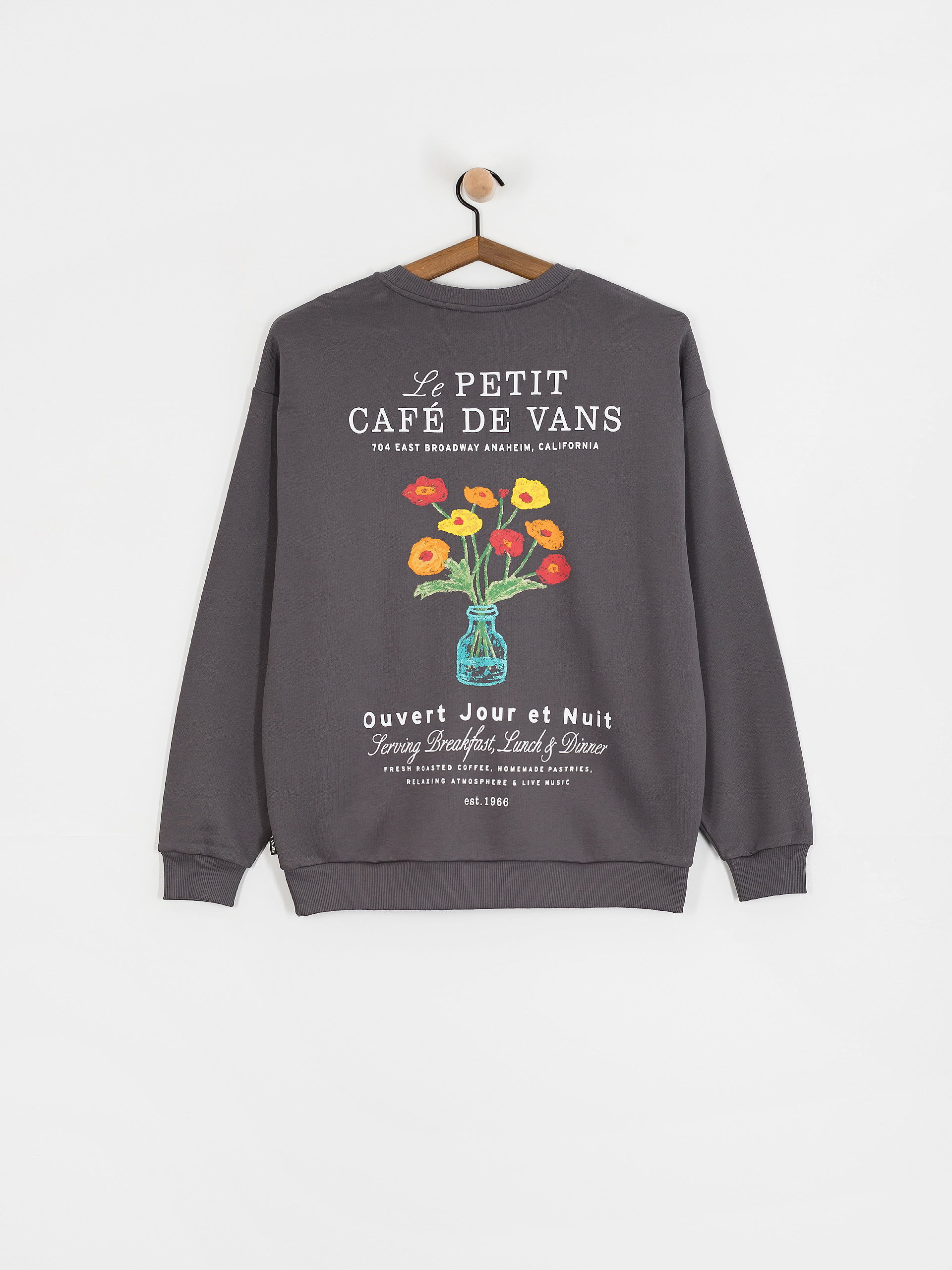 Vans Cafe Vans Os HD Wmn Kapucnis pulóver (mountain essentials asphalt)