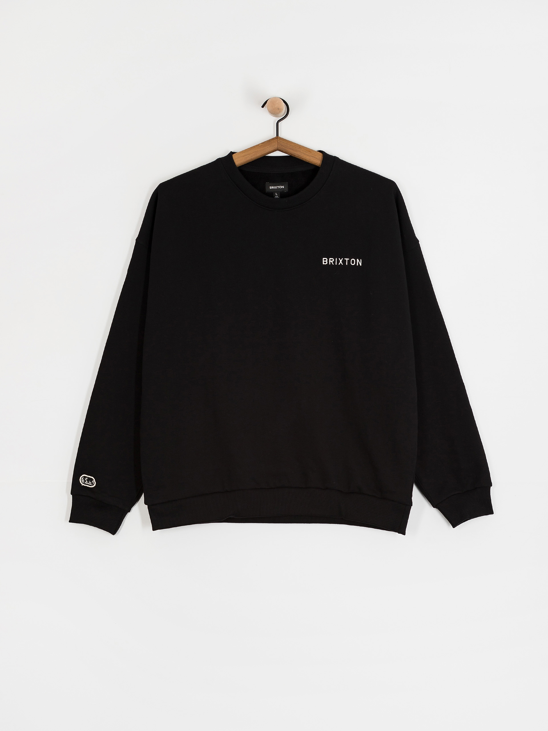 Brixton Embroidered Heavy Weight Pulóver (black)