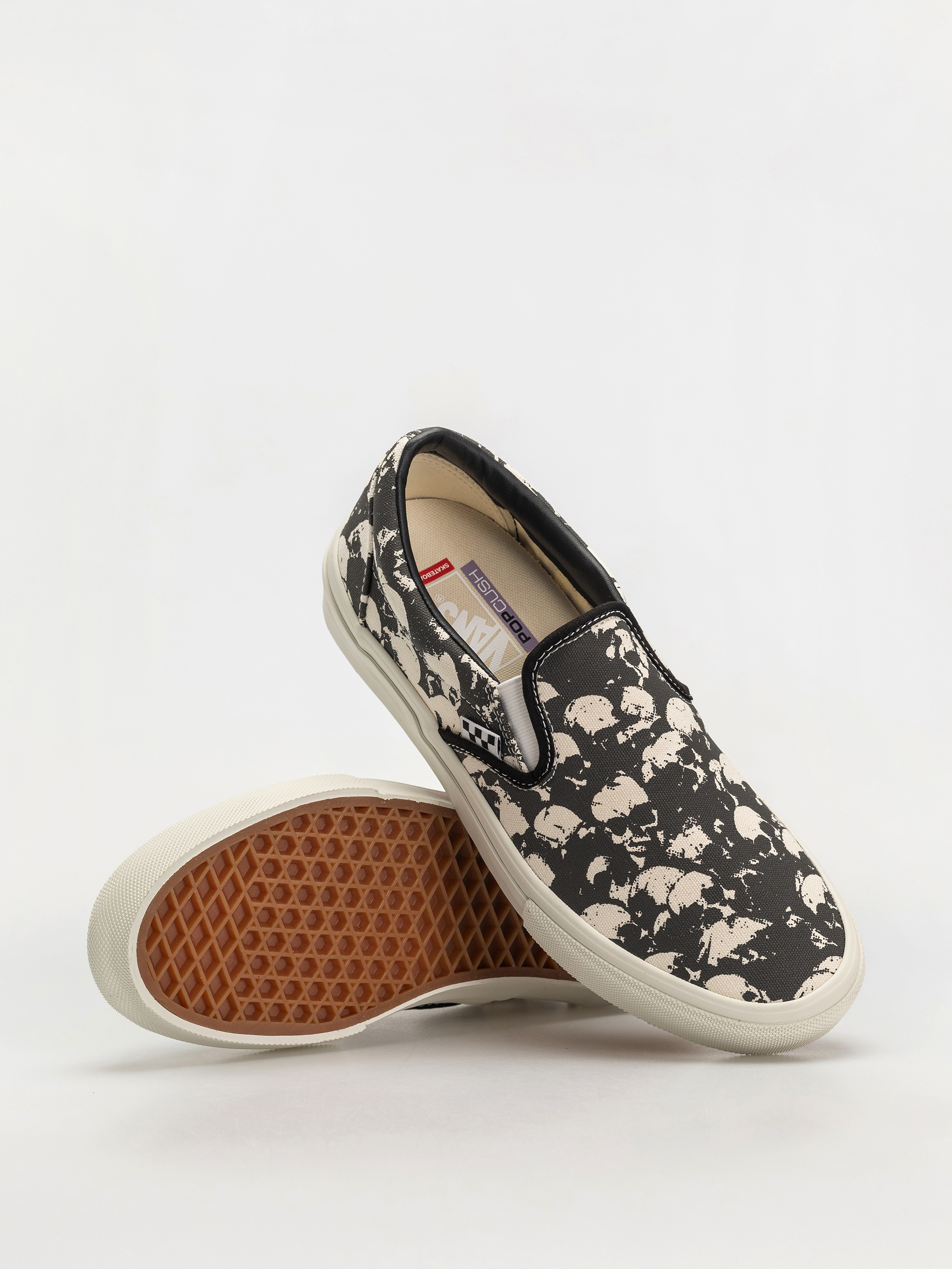 Vans Skate Slip On Cipők (skull pile black/white/gum)