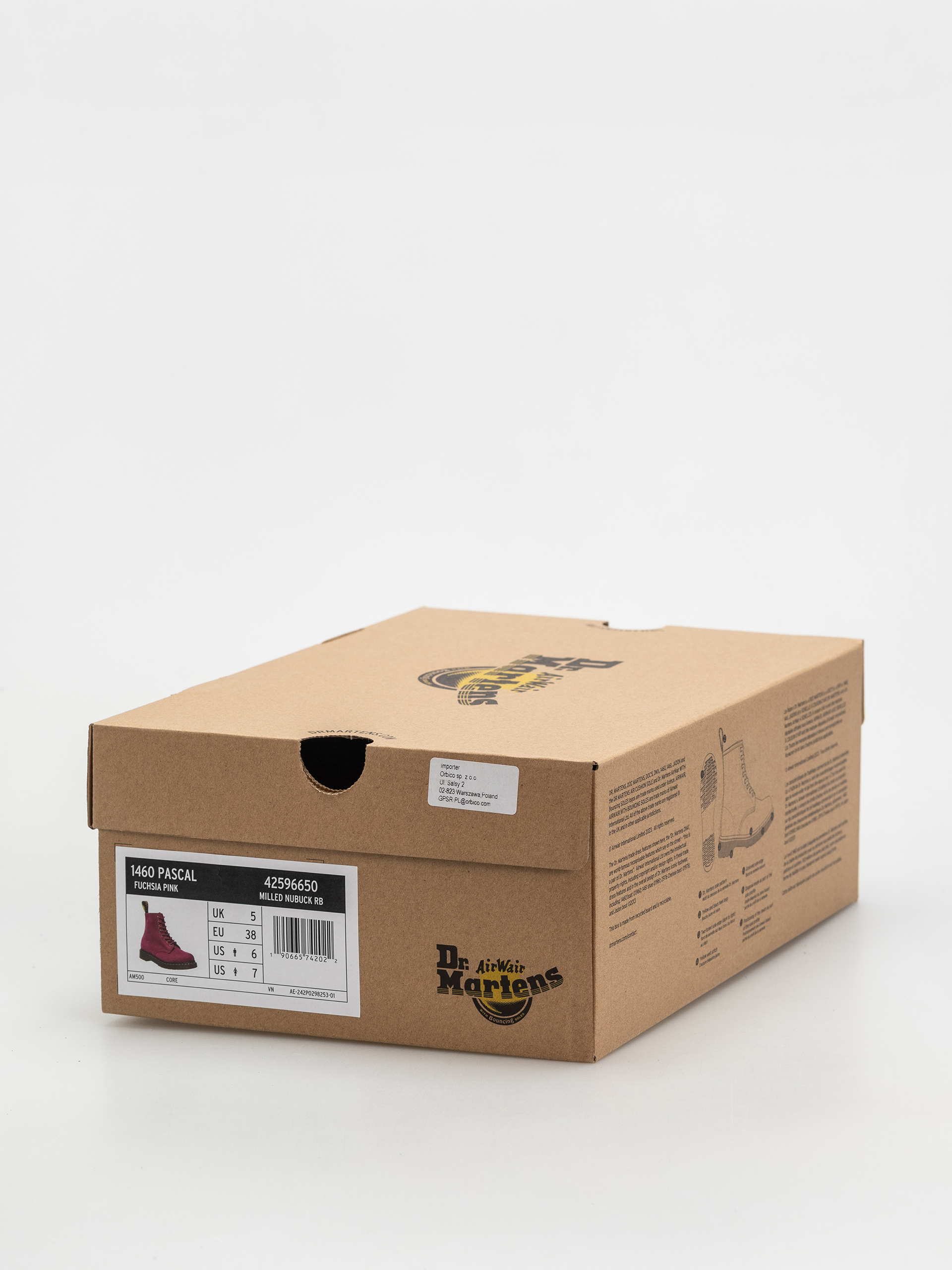 Dr. Martens 1460 Pascal Cipők (fuchsia pink milled nubuck rb)