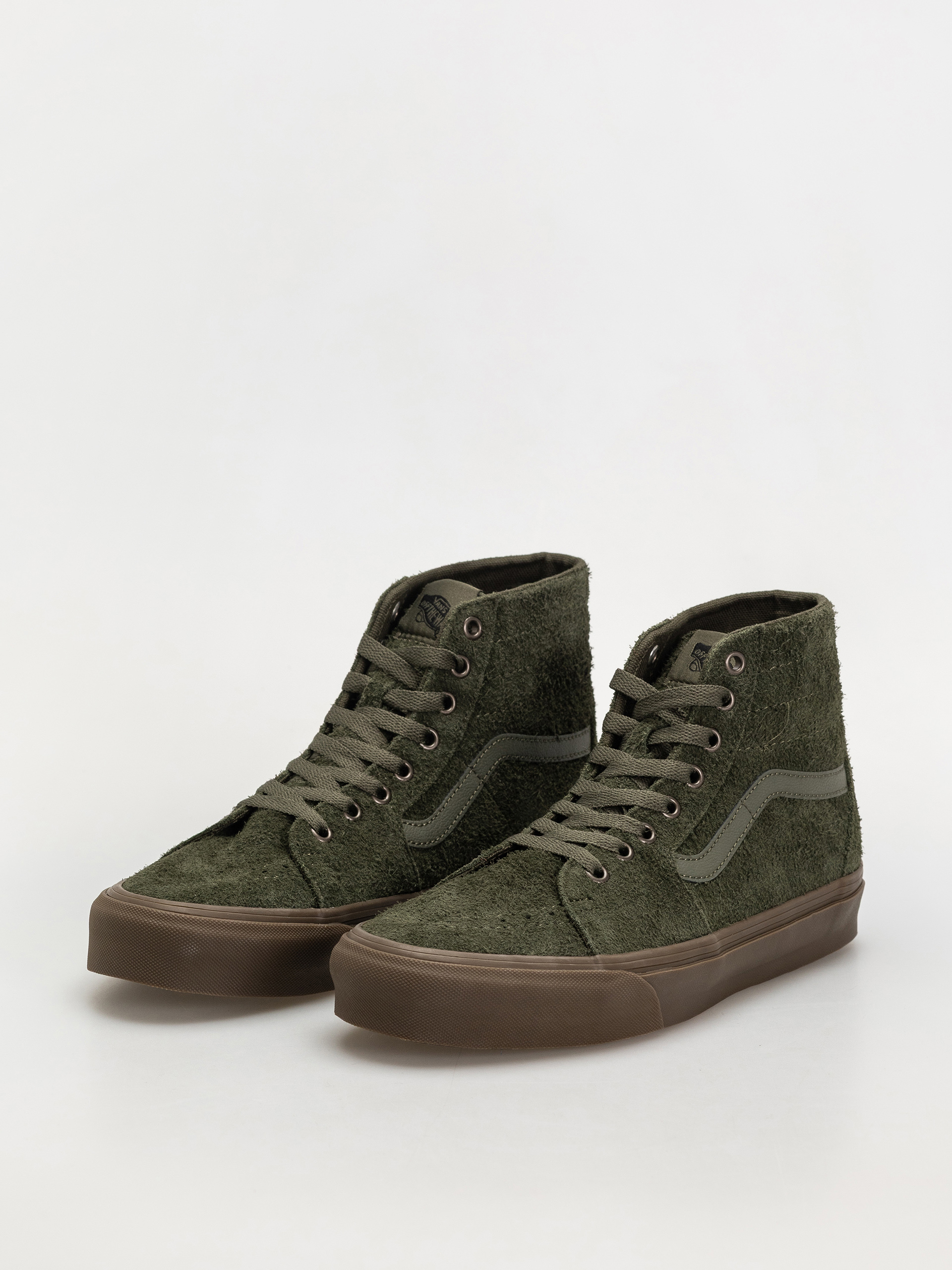 Vans Sk8 Hi Tapered Cipők (hairy suede olive/gum)