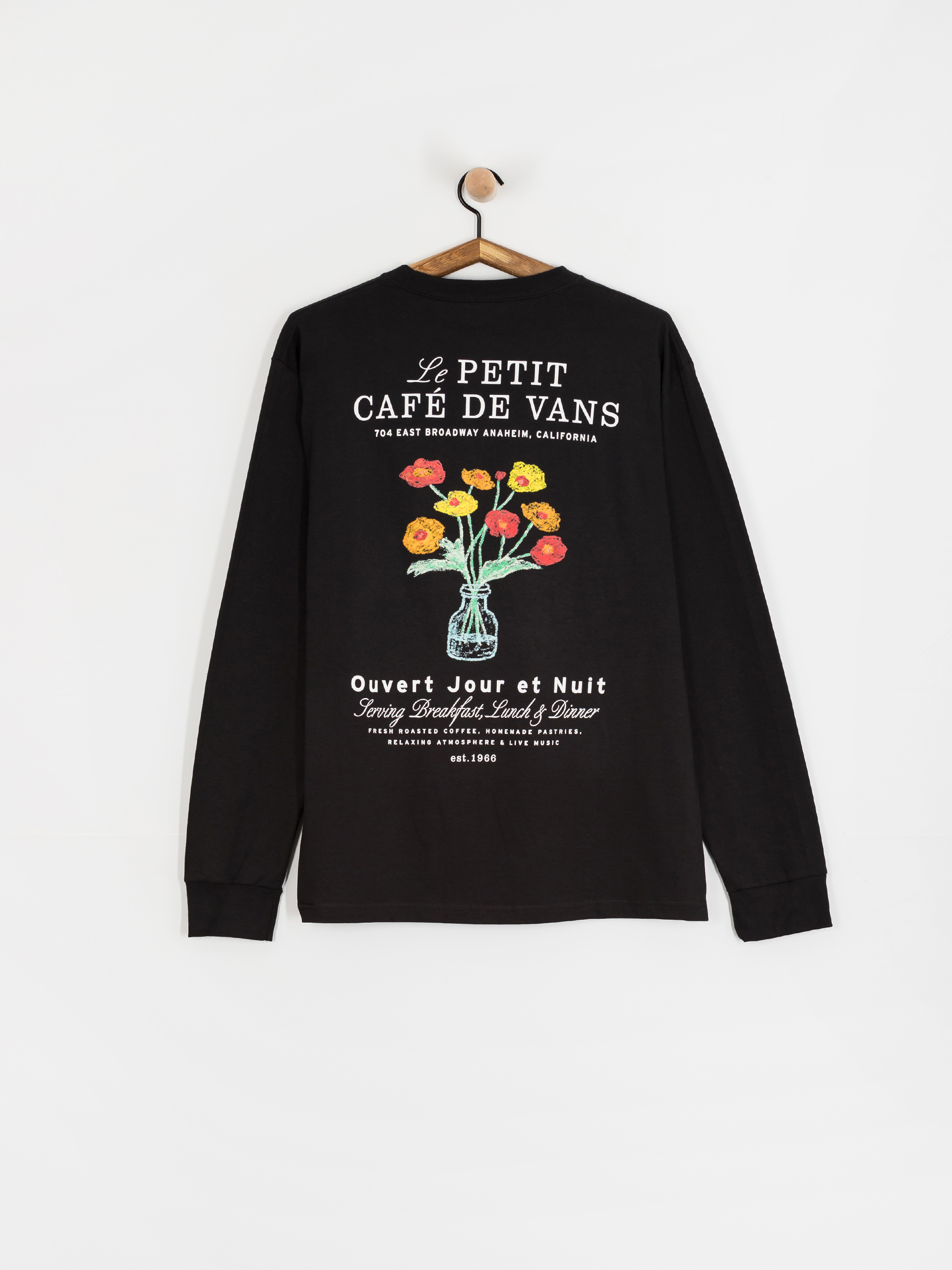 Vans Cafe Vans Hosszú ujjú felső (black)