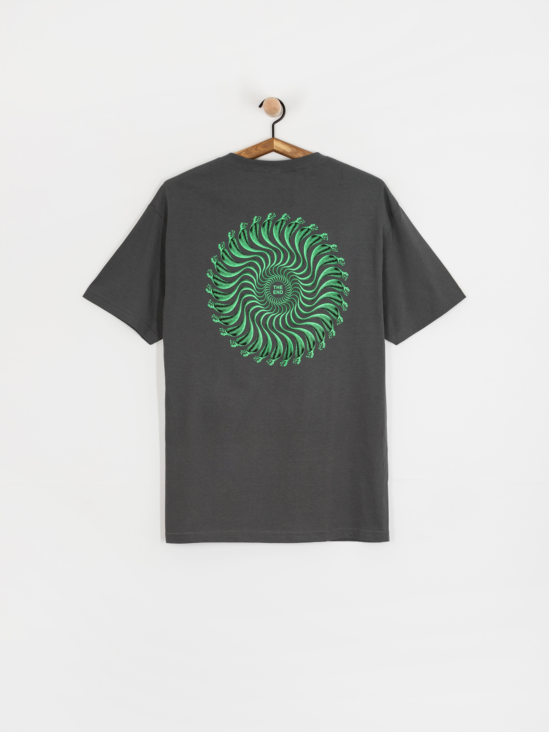 Spitfire Snake Classic Póló (charcoal solid w/green&black print)