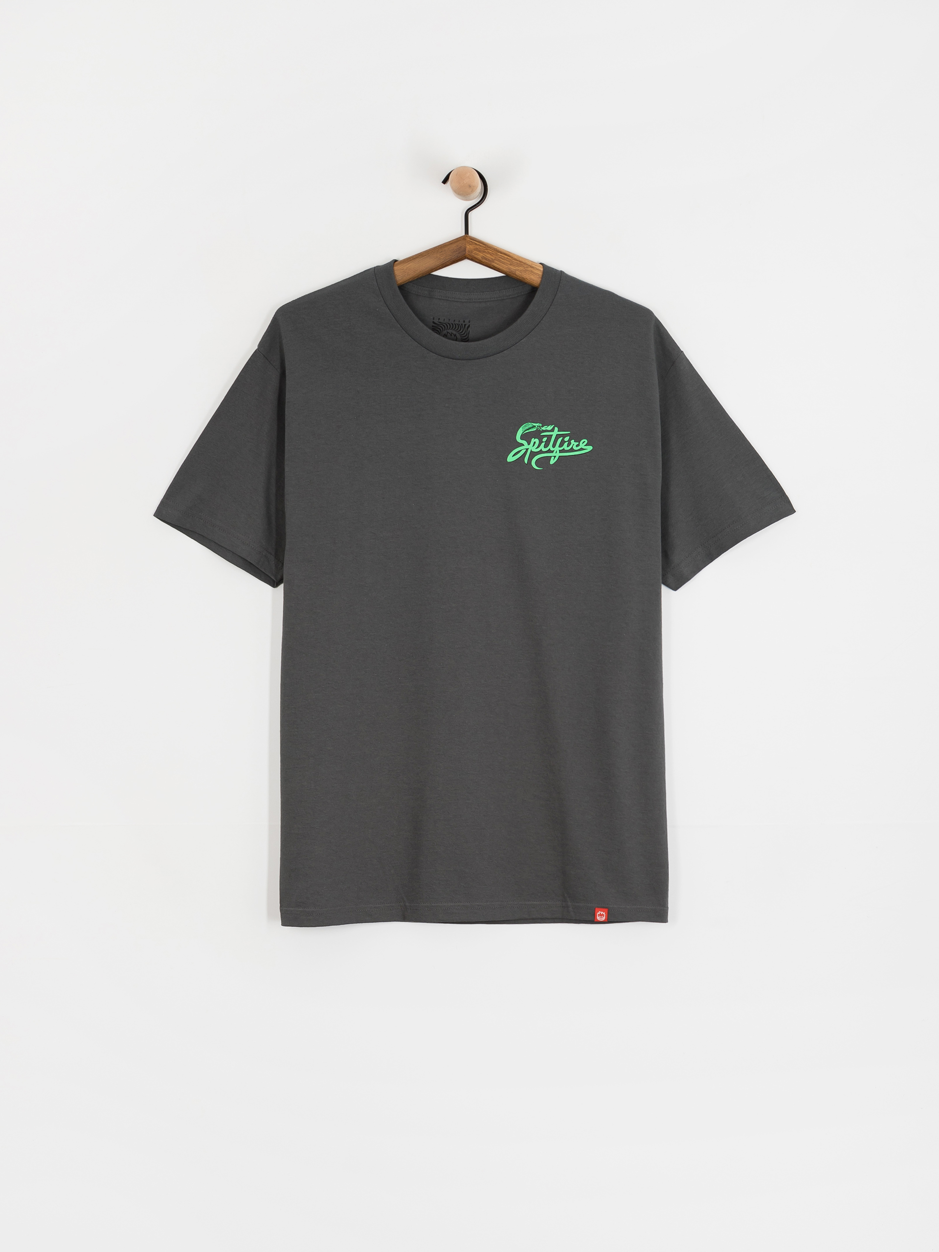 Spitfire Snake Classic Póló (charcoal solid w/green&black print)