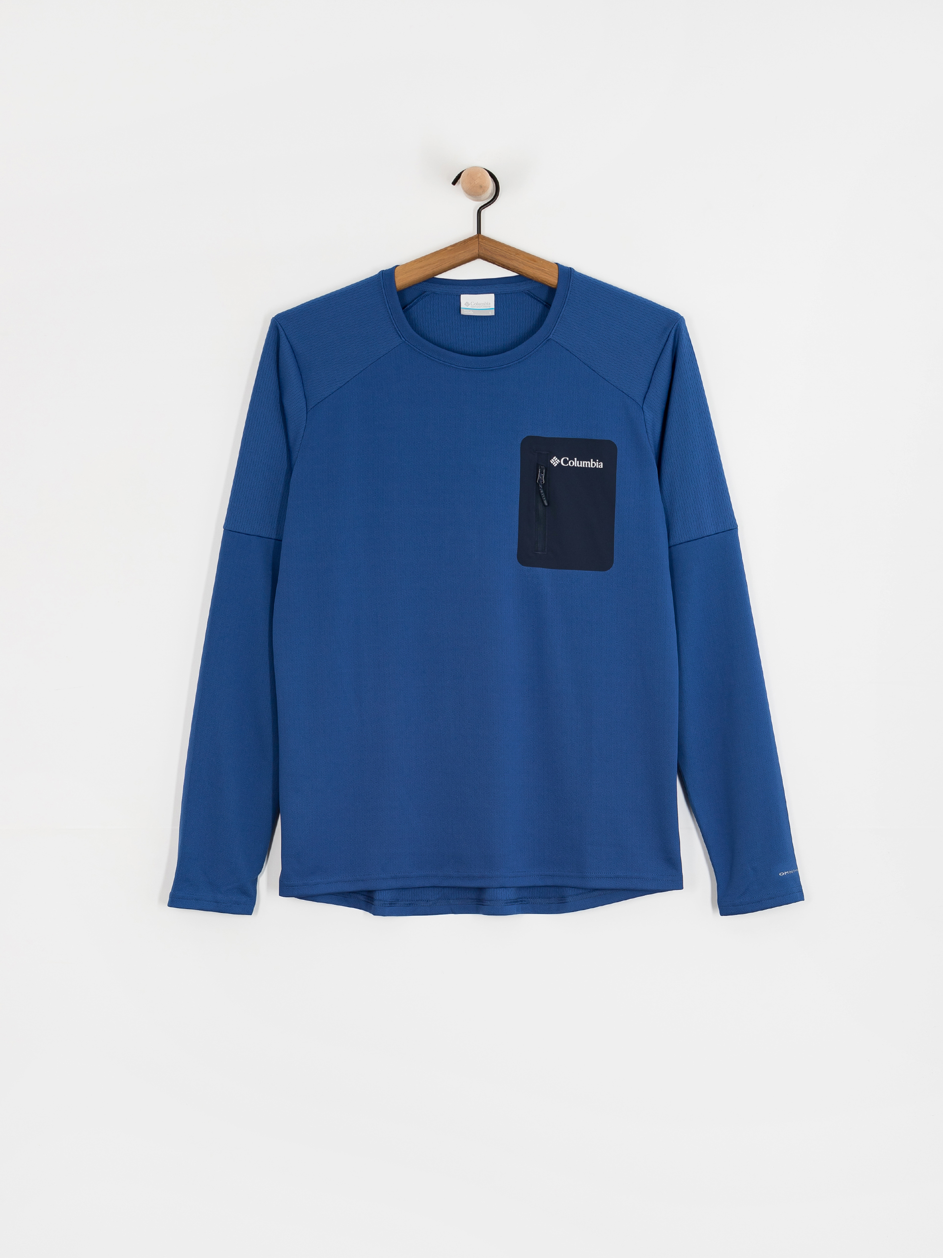 Hosszú ujjú felső Columbia Tech Knit Crew (mtn blue/coll)