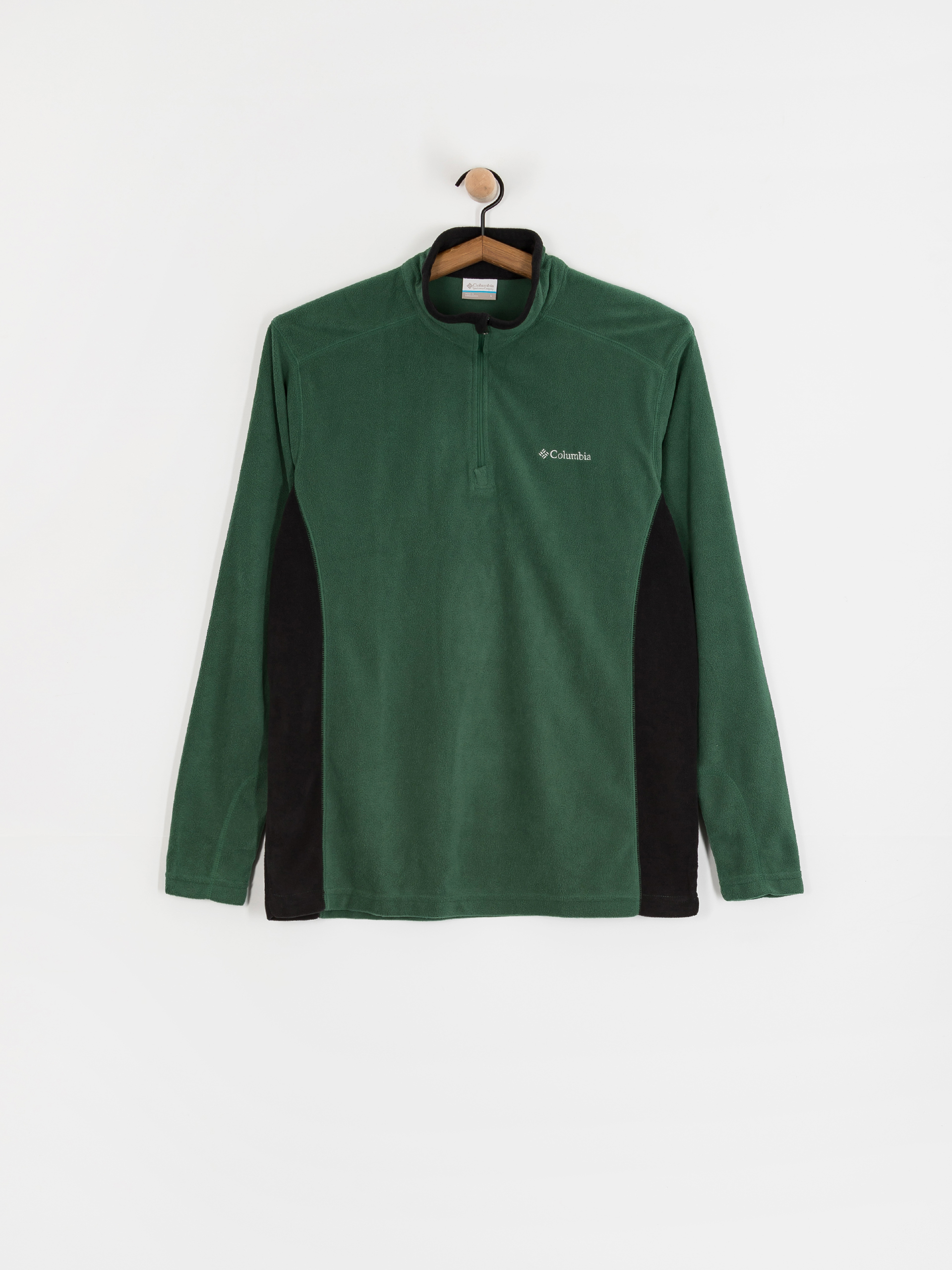 Polár pulóver Columbia Klamath Range II Half Zip (rain forest/black)