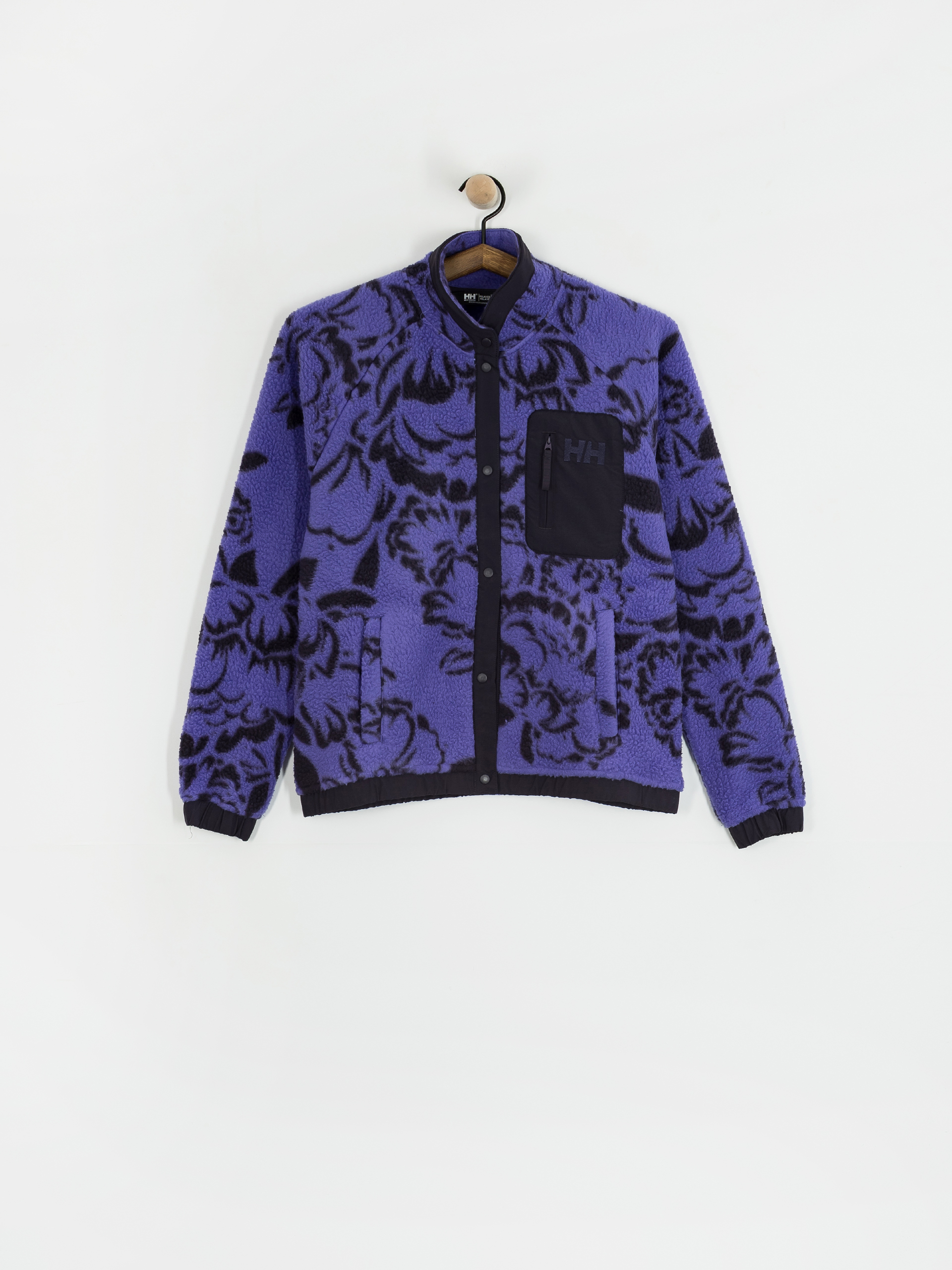 Női Polár pulóver Helly Hansen Imperial Printed Pile Snap (ultra violet peony aop)