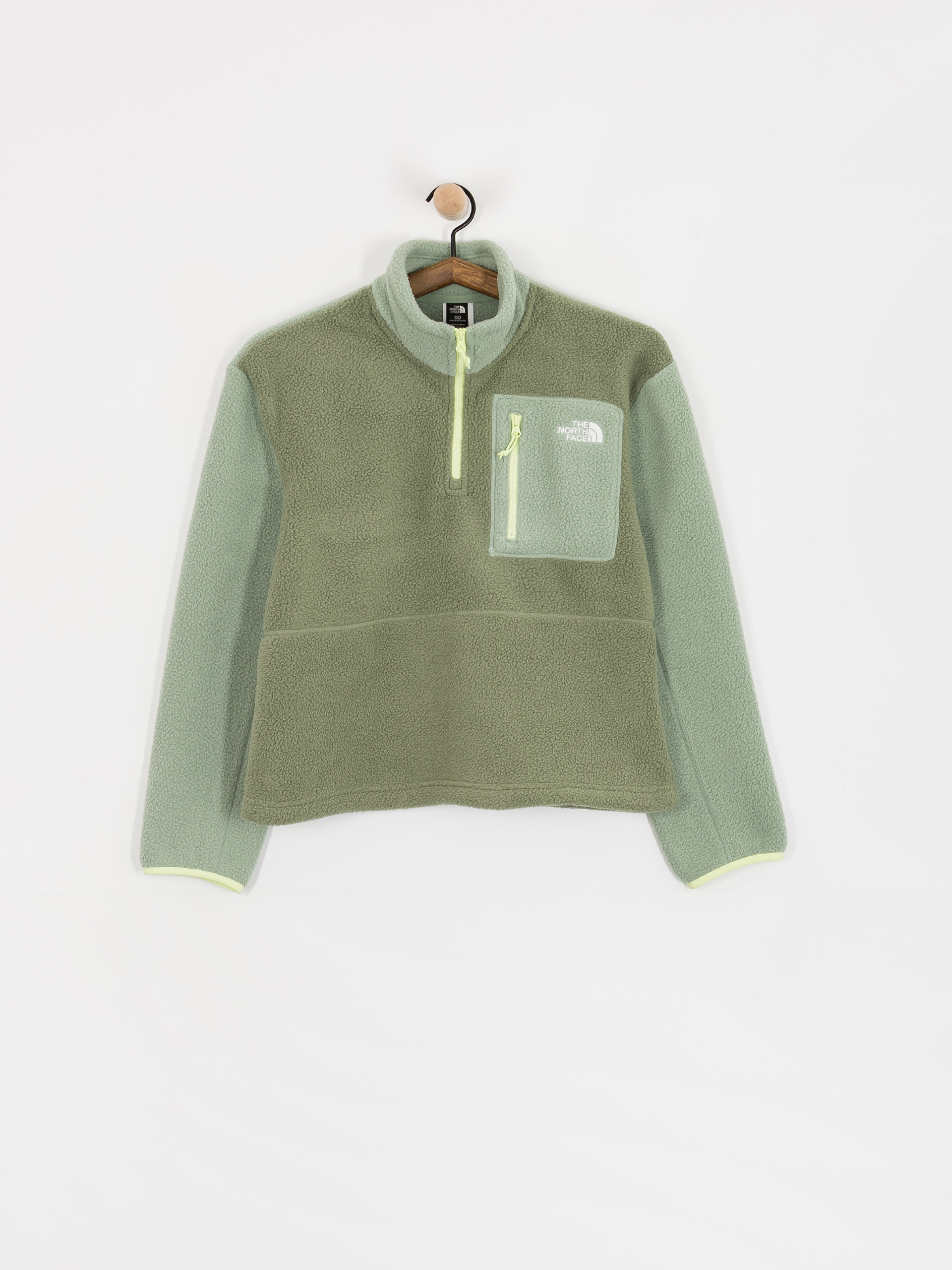 Férfi The North Face Yumiori 1/4 Zip Polár pulóver (bark mist/slate moss/as)