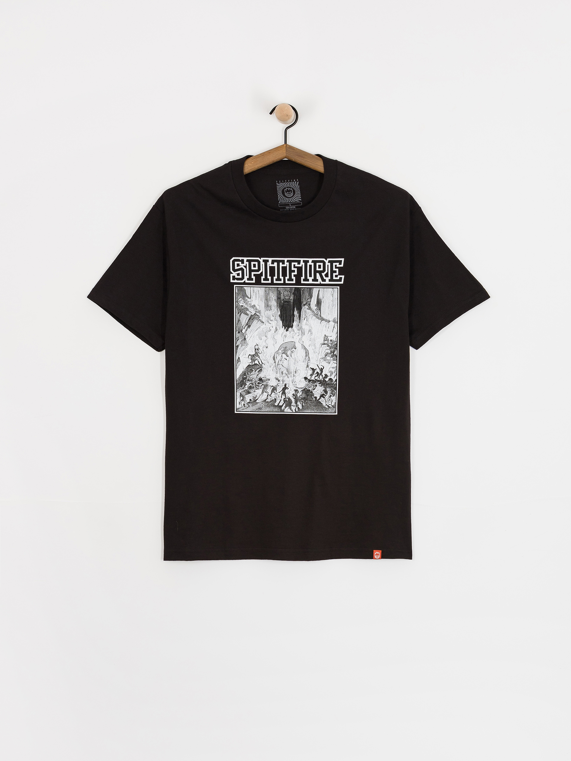 Spitfire Inferno Póló (black w/black&white prints)