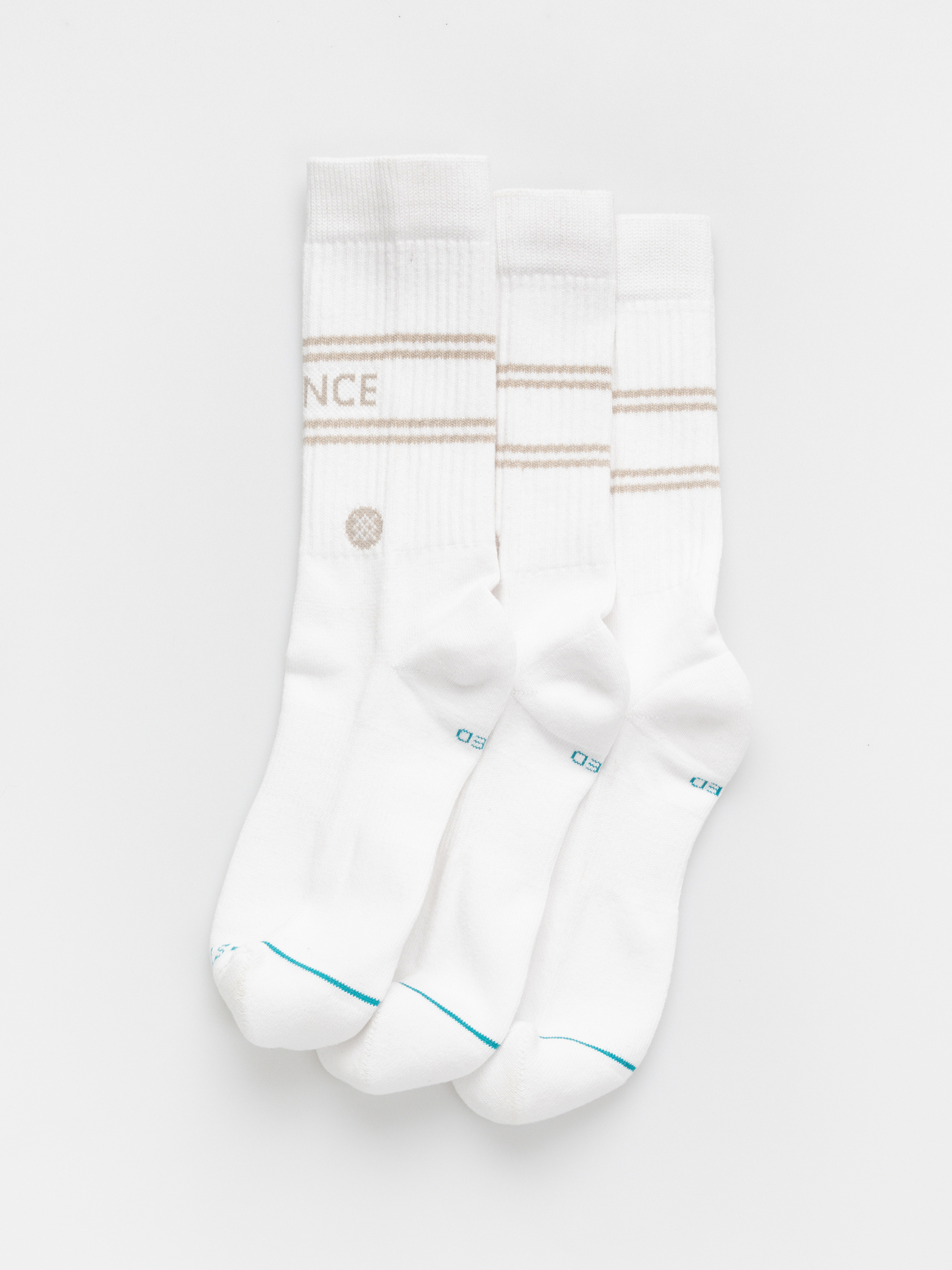 Stance Vital 3 Pack Crew Zokni (white)