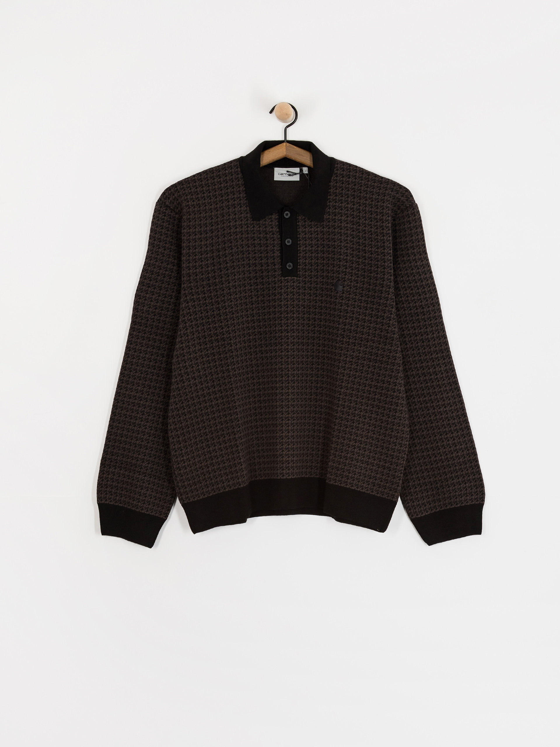 Carhartt WIP Lowis Polo Pulóver (lowis houndstooth/vitola heather)
