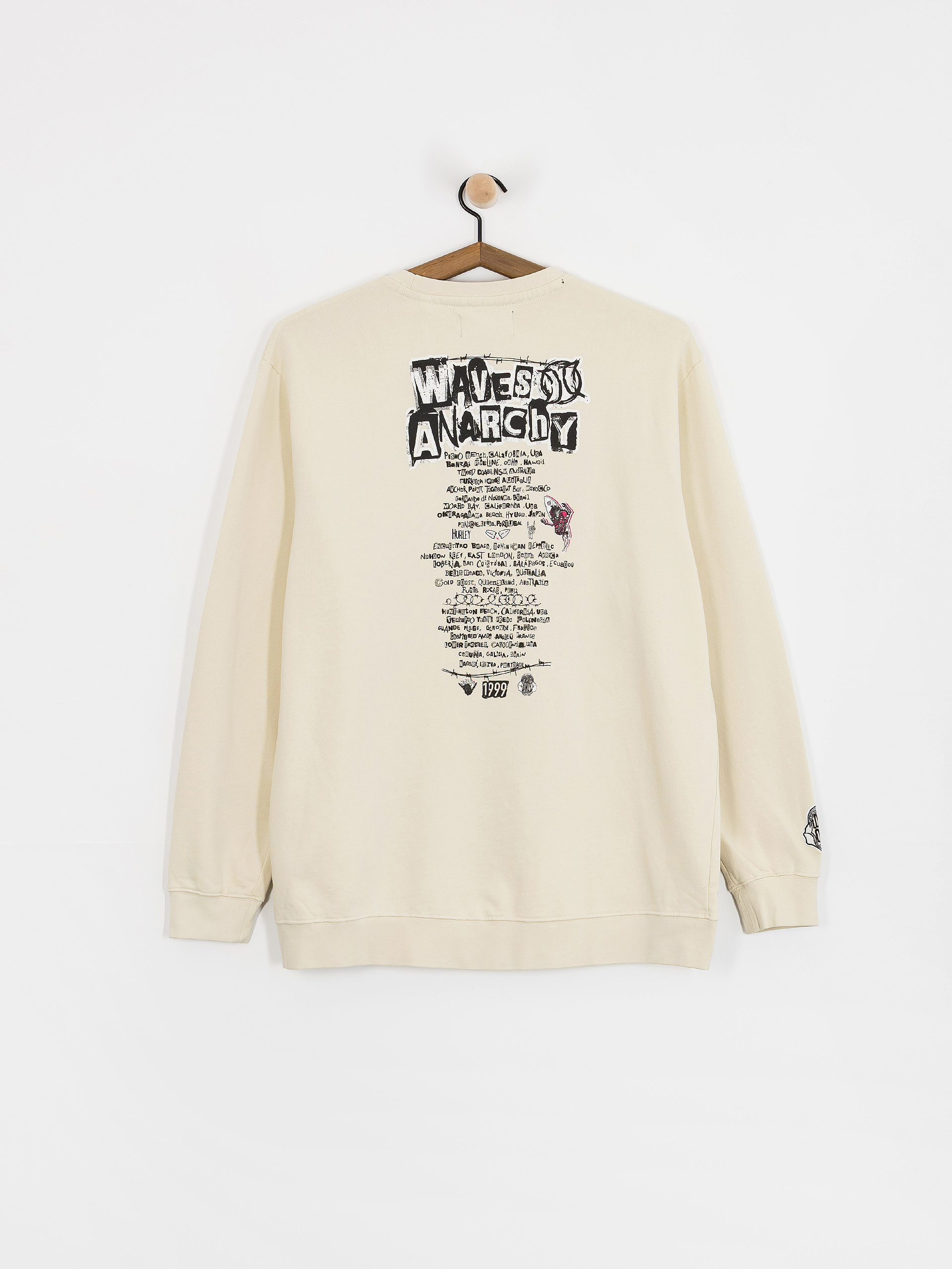 Hurley Wave Anarchy Pulóver (bone)