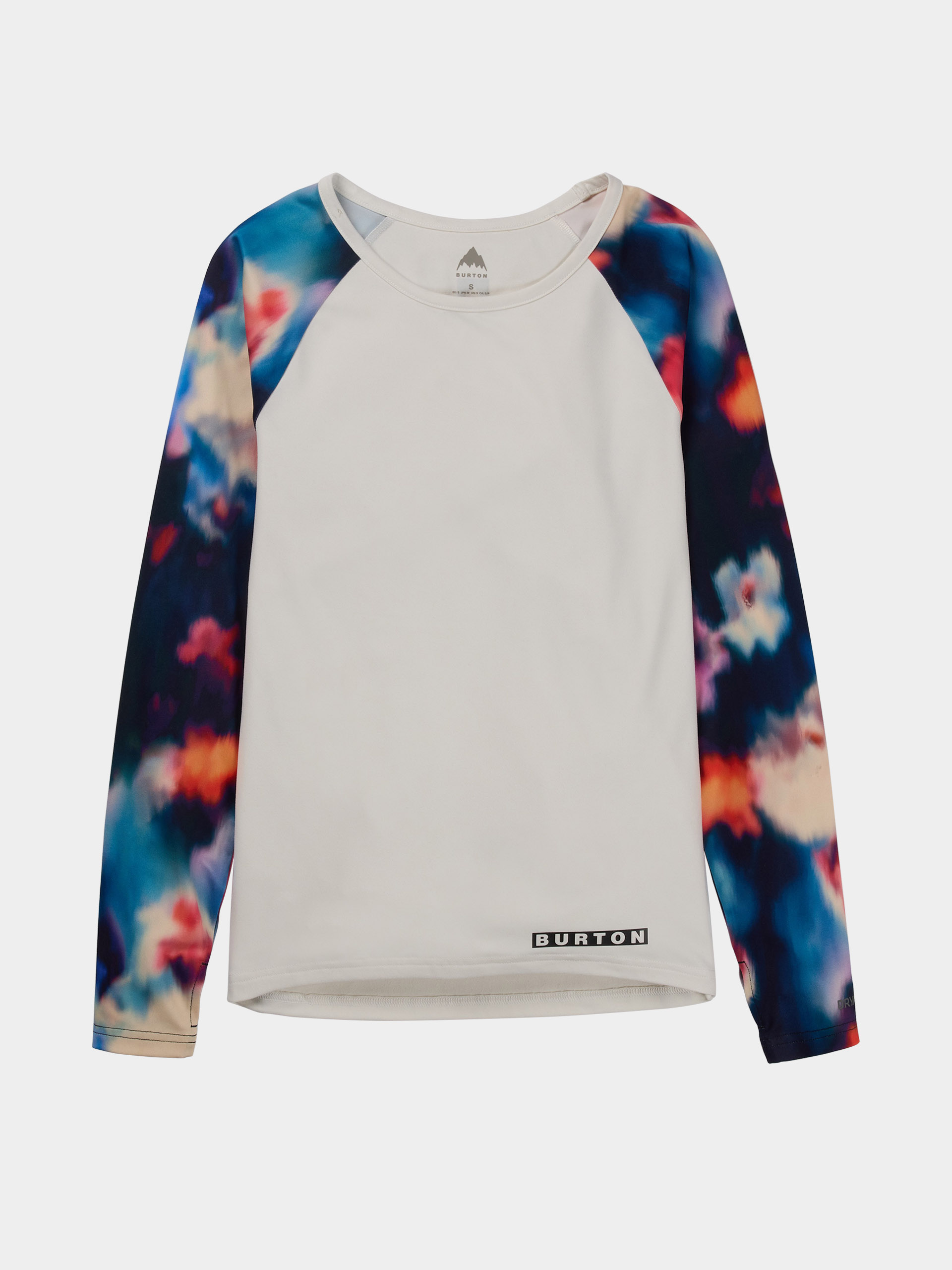 Hosszu00fa ujju00fa thermo felsu0151 Burton Roadie Base Layer Tech Wmn (stout white/floral blue)