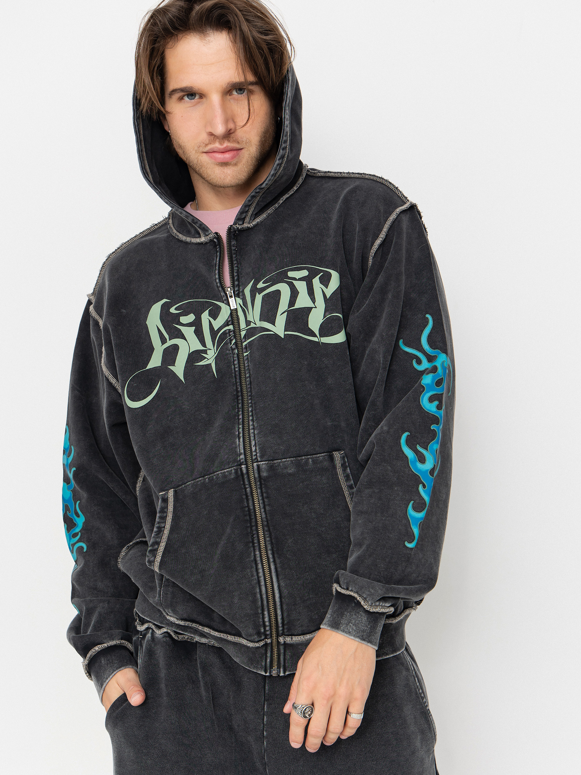 RipNDip Squabble Up HD Kapucnis pulóver (black vintage wash)