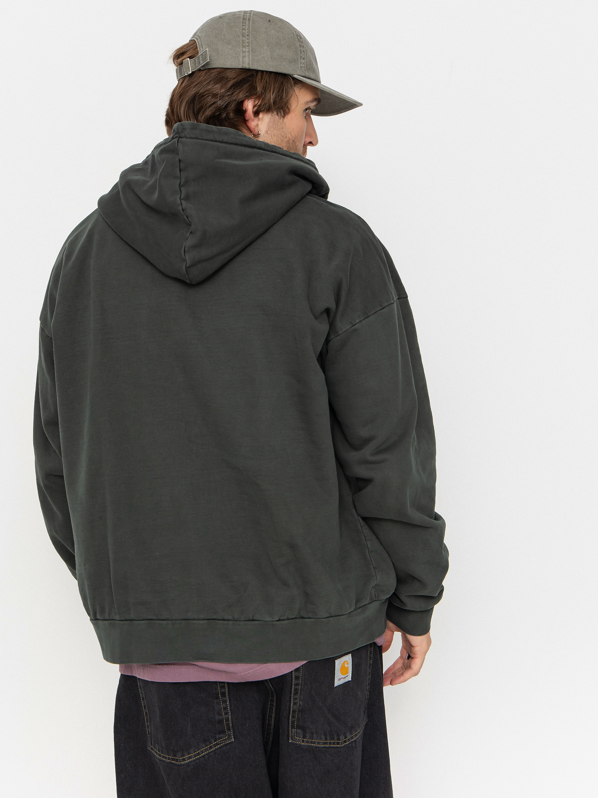 OBEY Lowercase Pigment ZHD Kapucnis pulóver (pigment pirate black)