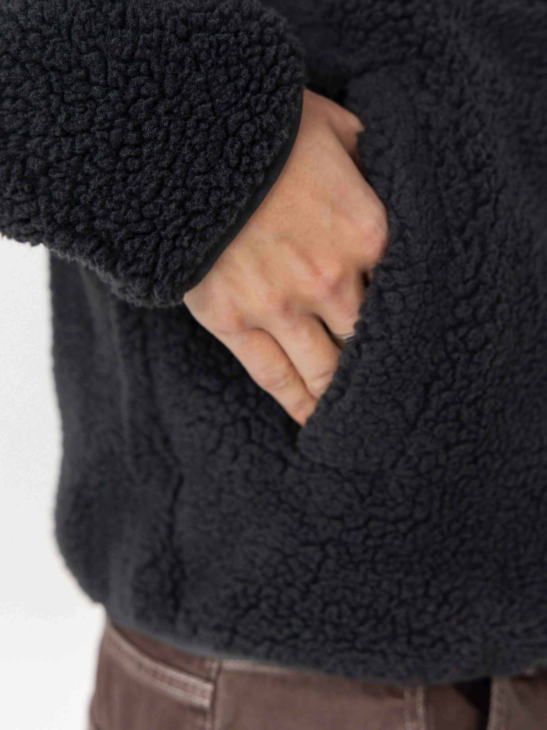 Kapucnis pulóver Volcom Storm Stone ZHD (asphalt black)