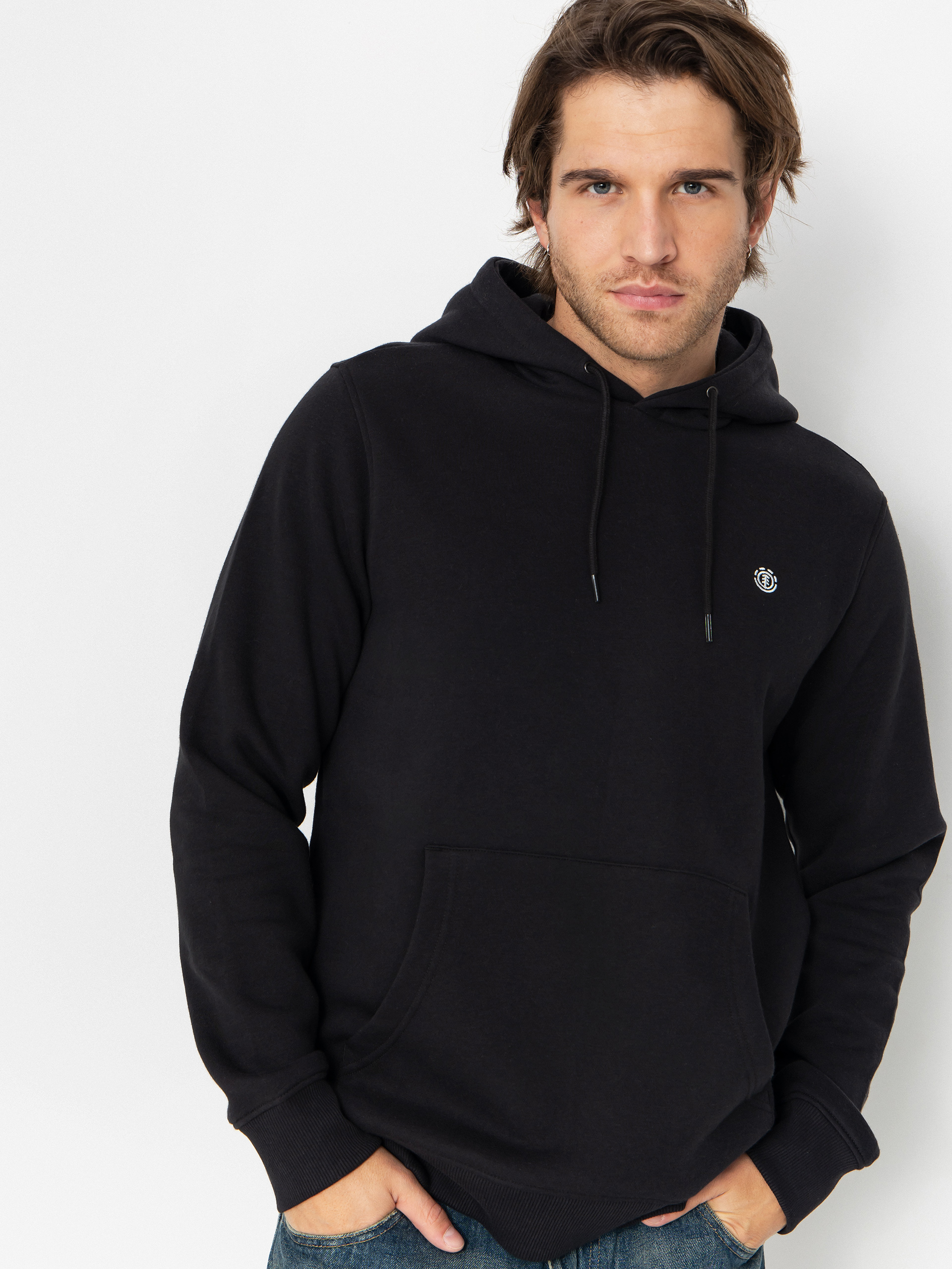 Element Icon Embroidery HD Kapucnis pulóver (flint black)