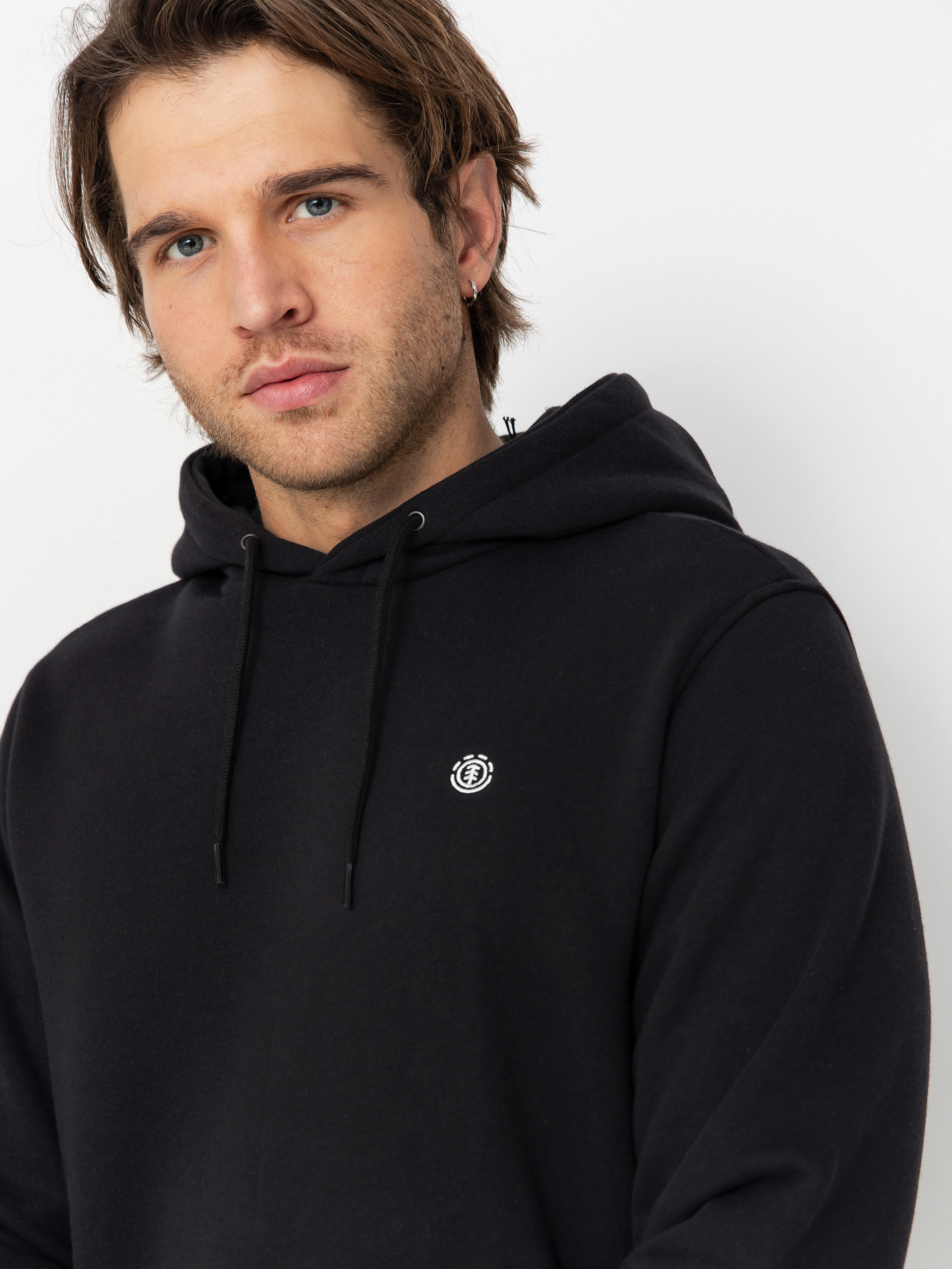 Element Icon Embroidery HD Kapucnis pulóver (flint black)