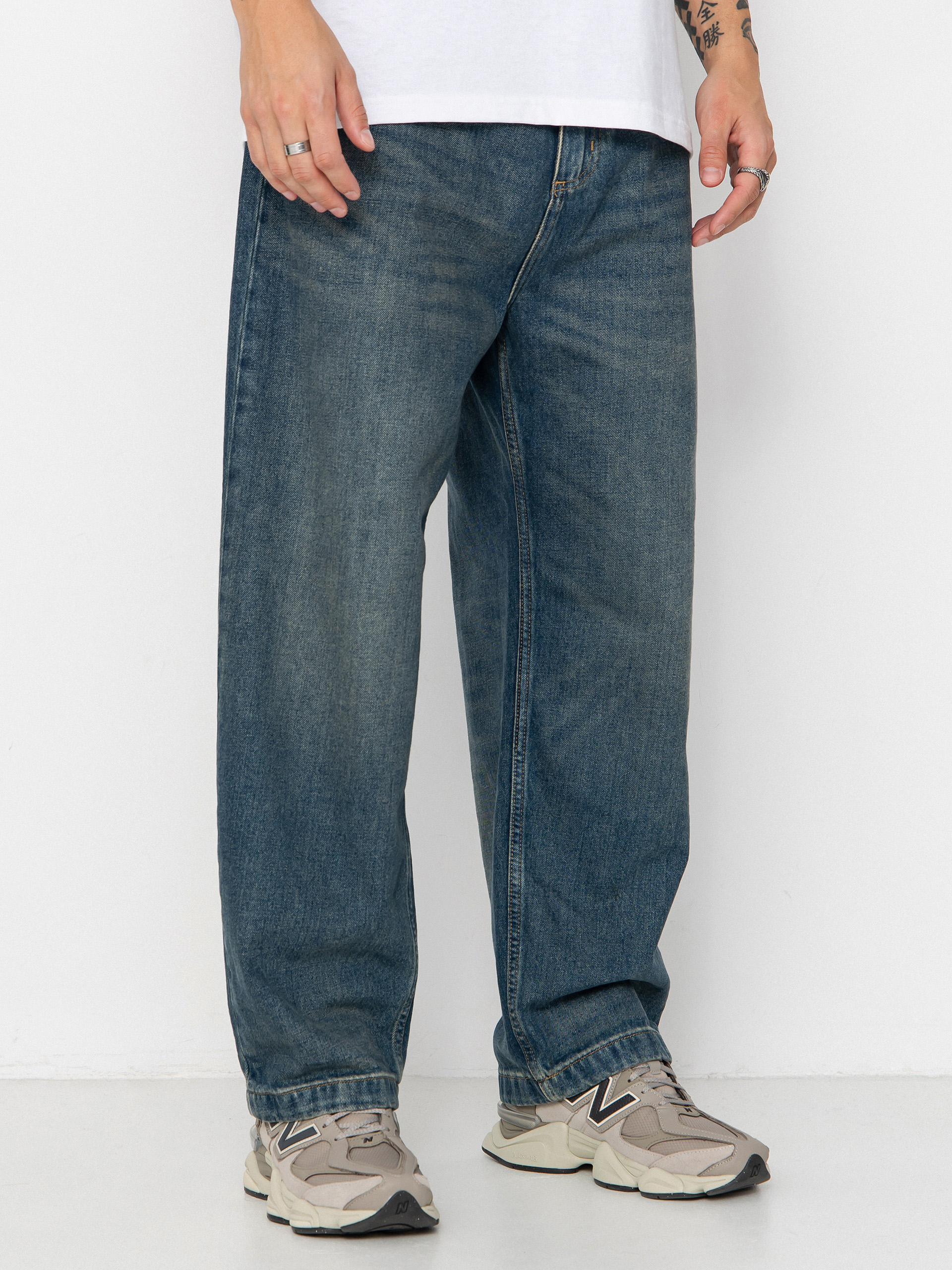 Kisnadrág Carhartt WIP Brandon (blue/worn used wash)