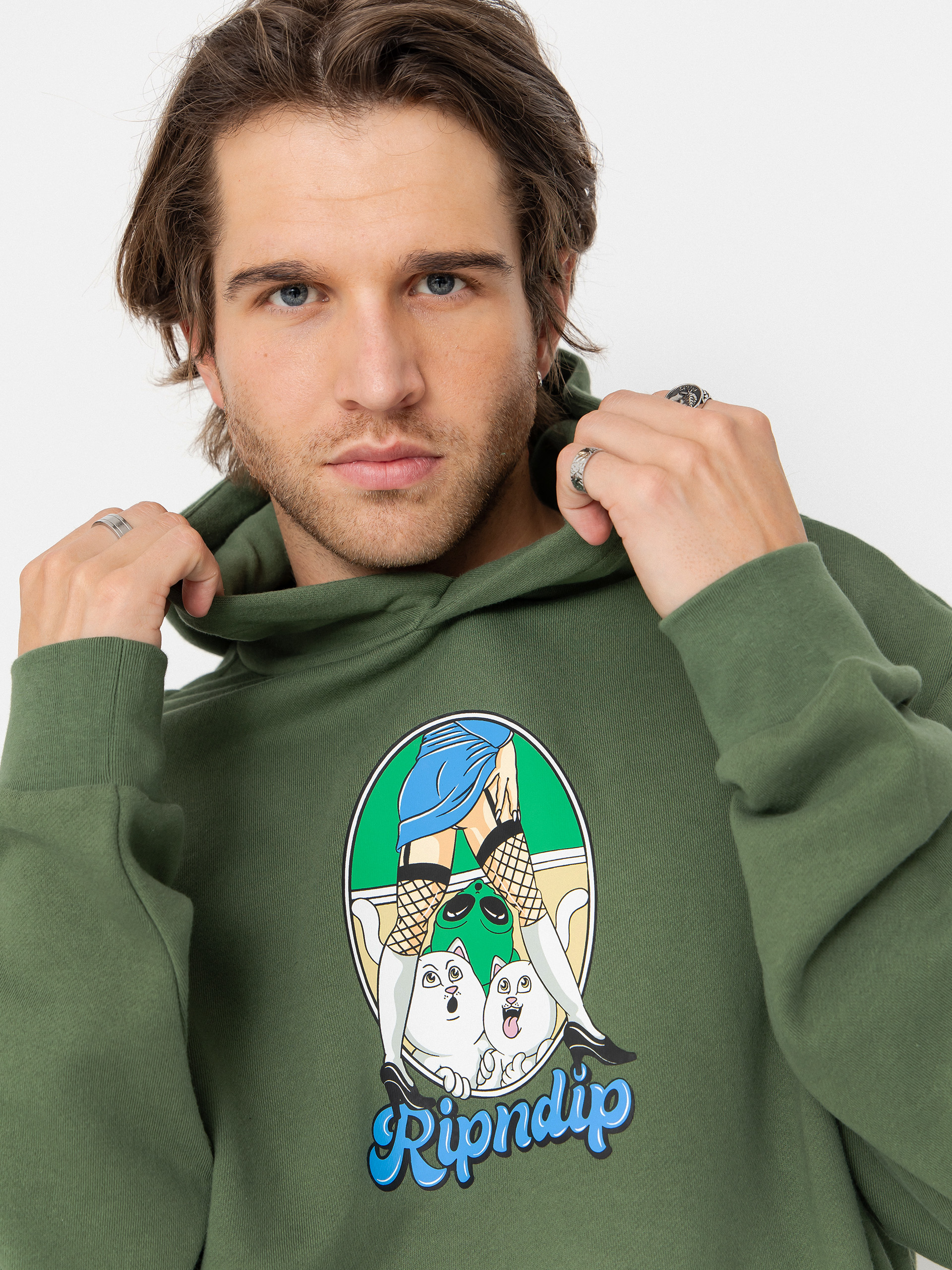 RipNDip Nermal Fest HD Kapucnis pulóver (light olive)