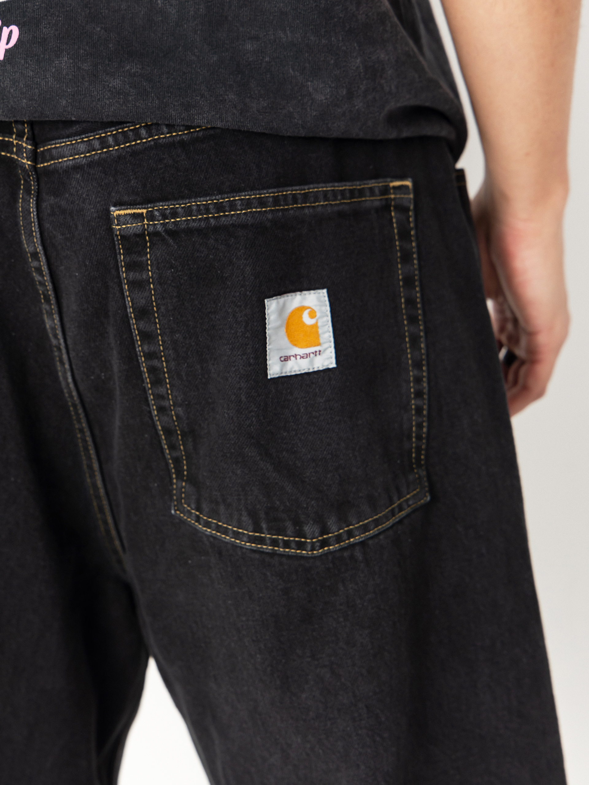 Carhartt WIP Brandon Kisnadrág (black/stone washed)
