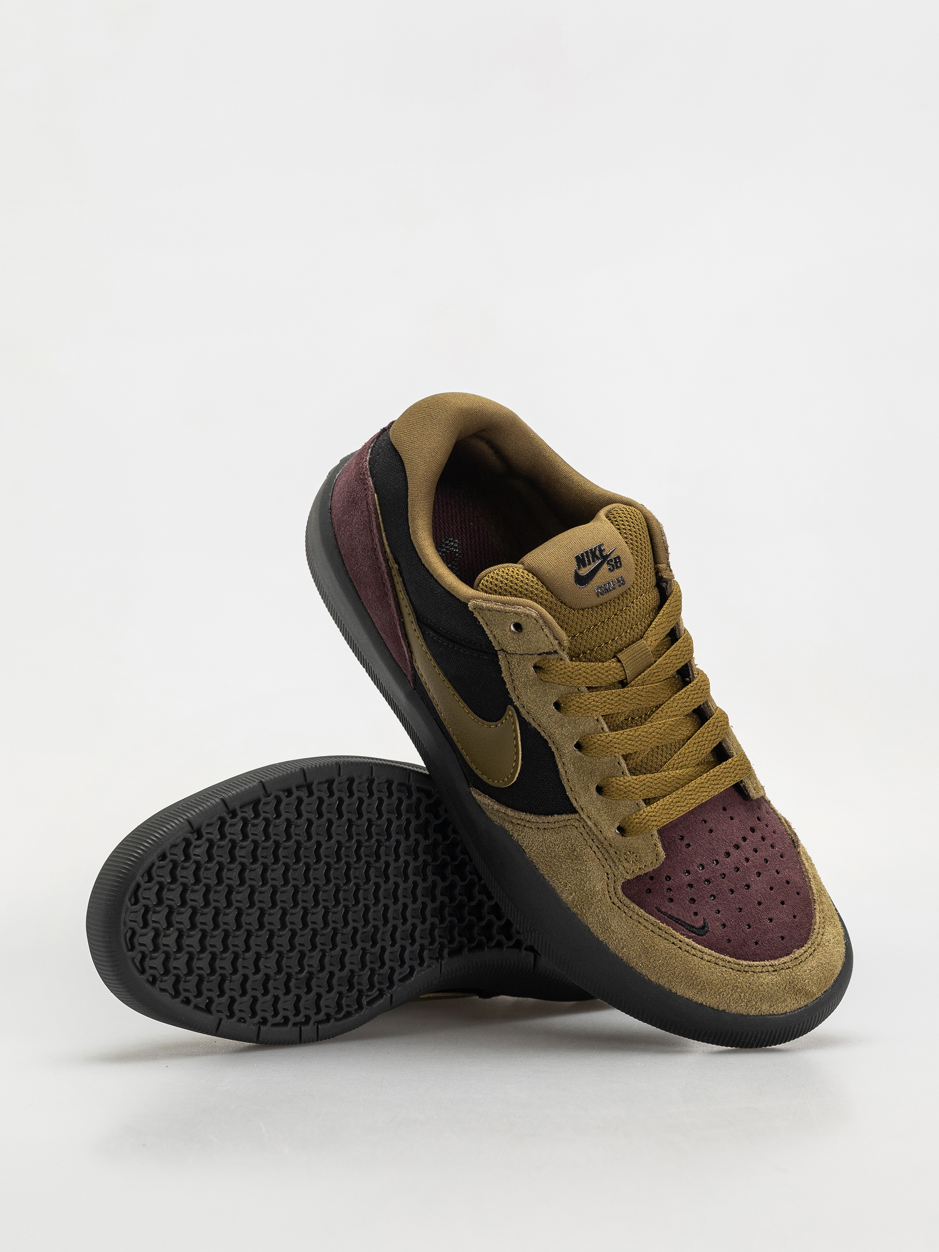 Nike SB Force 58 Cipők (black/olive flak burgundy crush off noir)