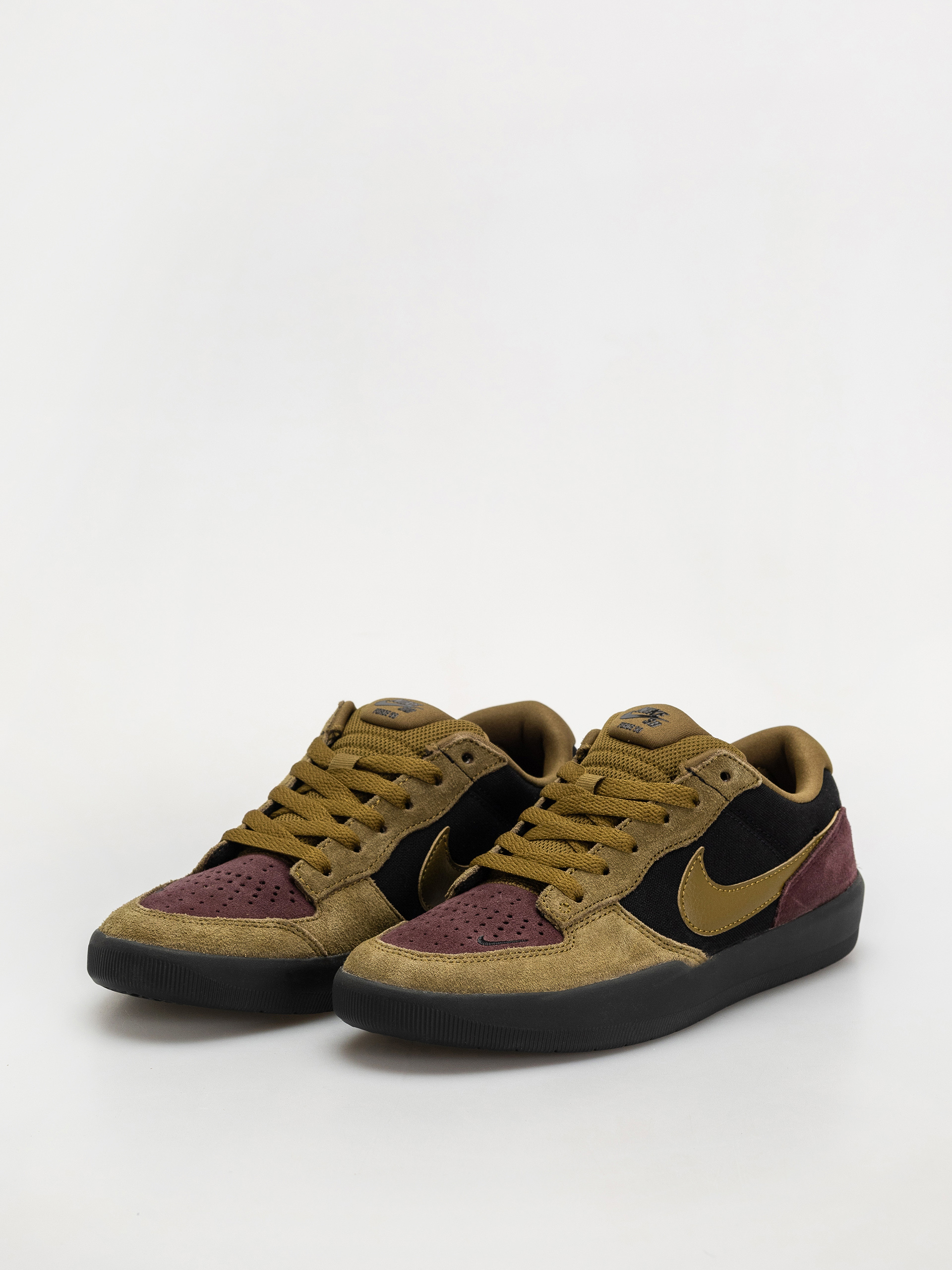 Nike SB Force 58 Cipők (black/olive flak burgundy crush off noir)
