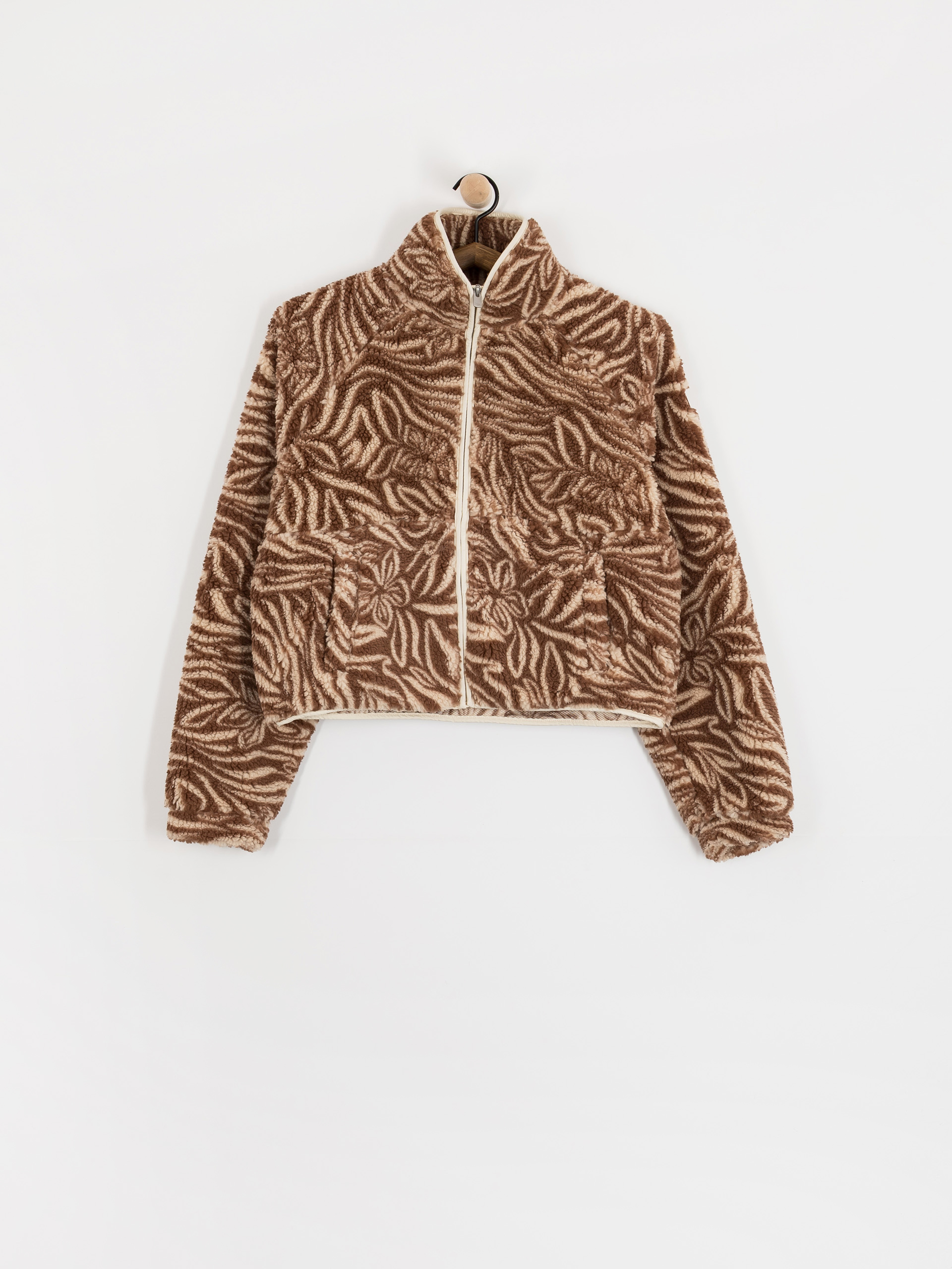 Női Roxy Blurry Cloud Print Polár pulóver (parchment animal floral big)