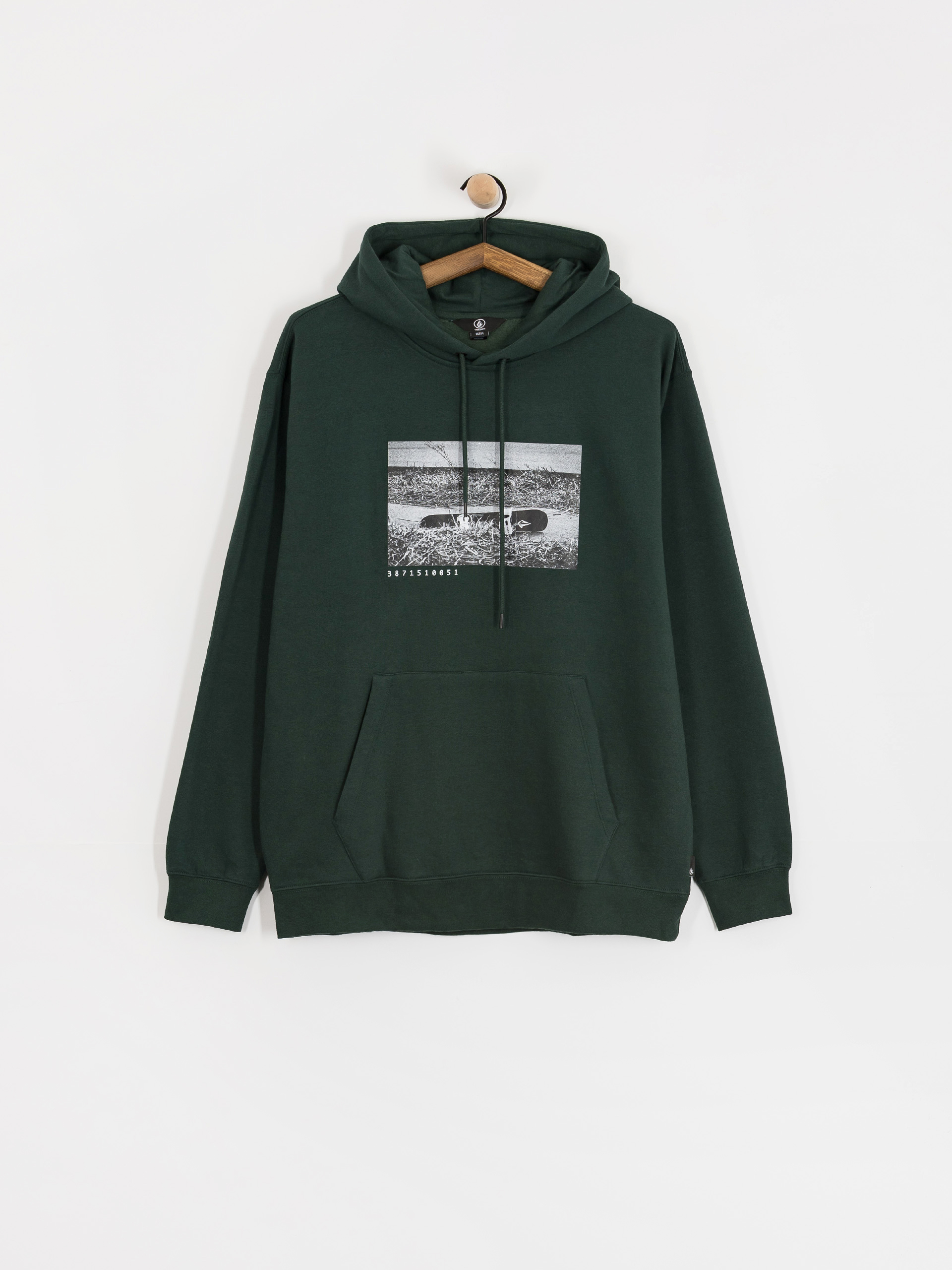 Volcom Essential HD Kapucnis pulóver (black green)