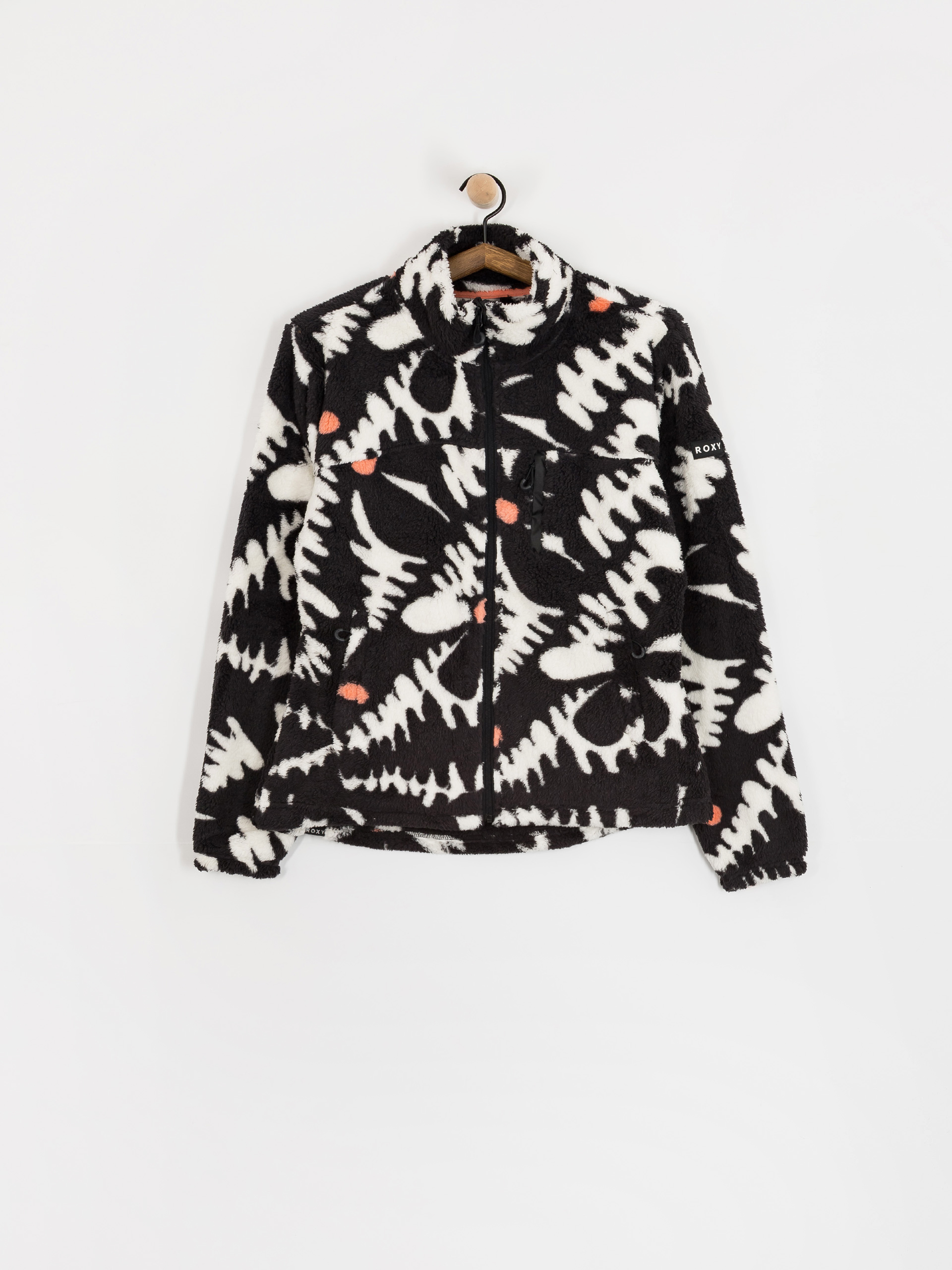 Női Roxy Alabama Full Zip Printed Polár pulóver (anthracite roxy pro)