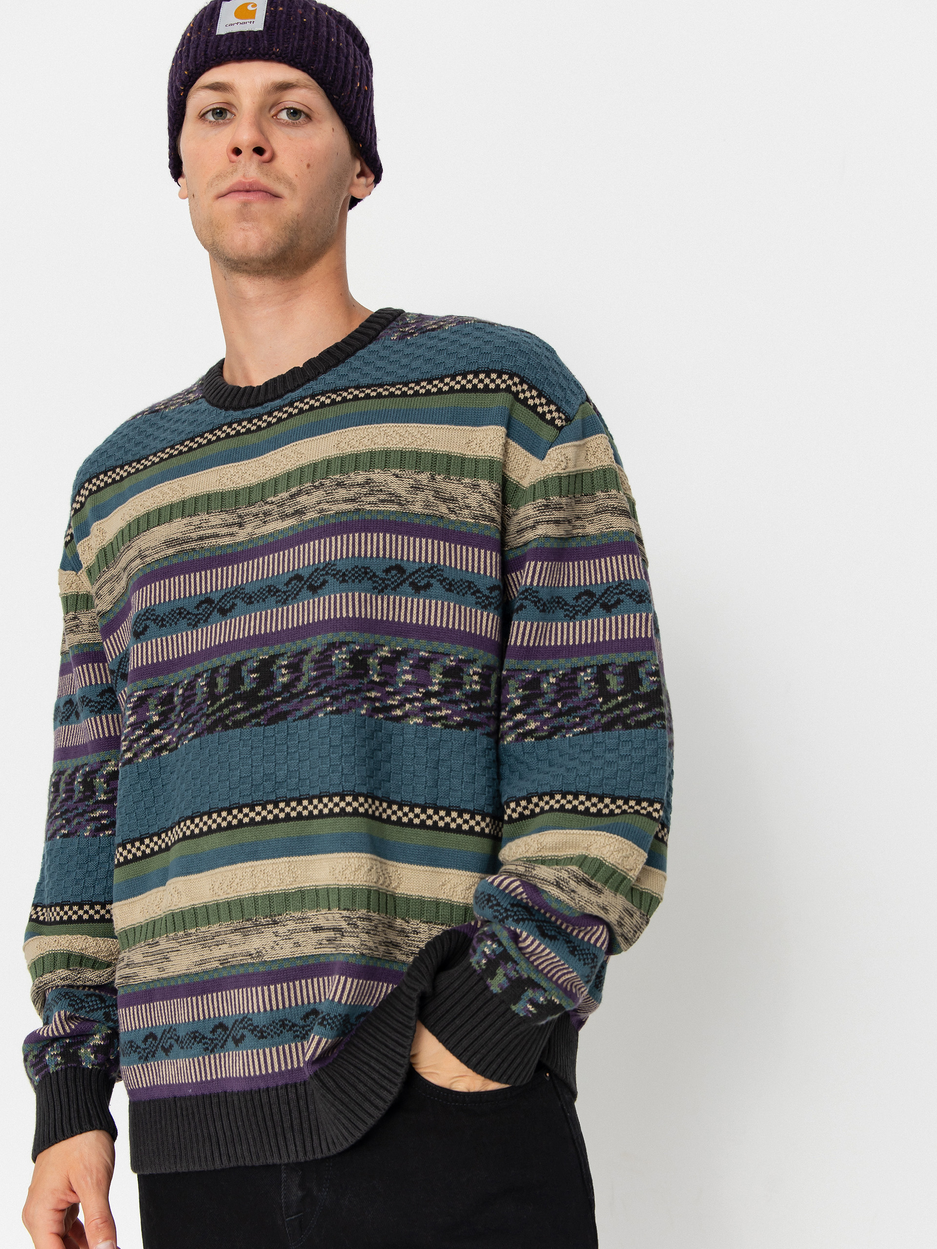 Vans Boyer Crew Sweater Pulóver (black/stargazer)